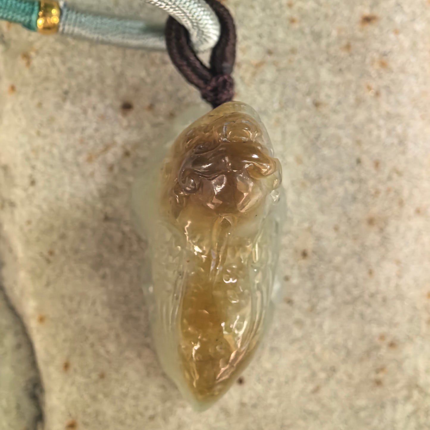 Natural Nephrite Sugar Brown Pixiu Pendant · Hetian Jade