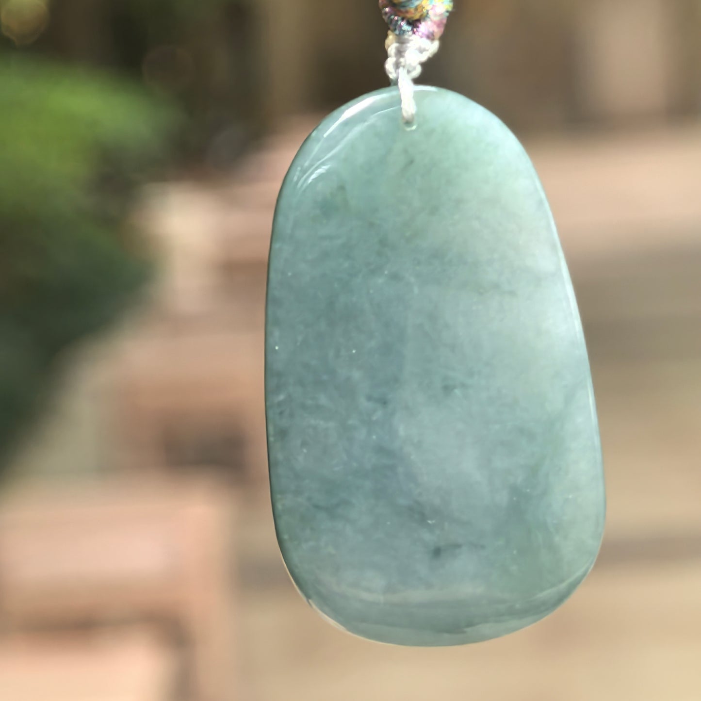 Natural Grade-A Glutinous Deep Green Horse Jadeite Pendant · Burmese Jade