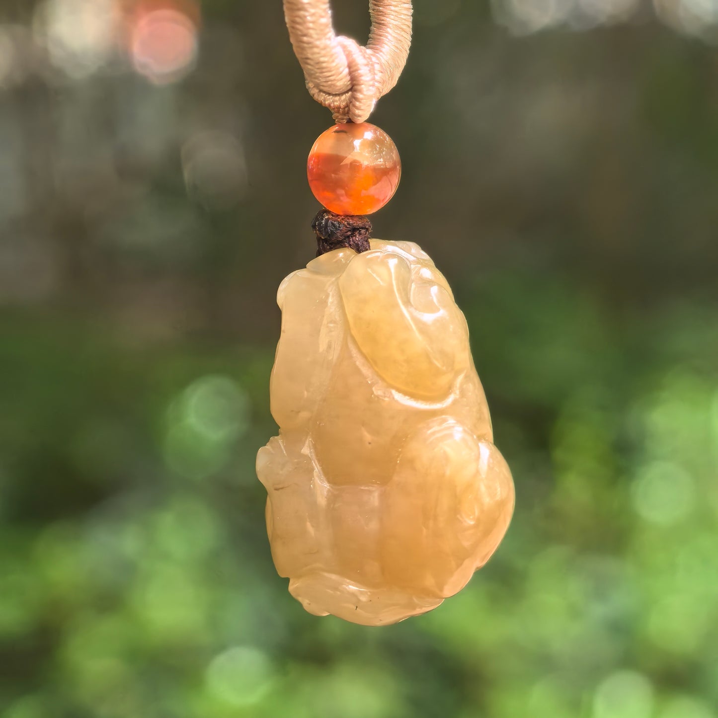 Natural Nephrite Sugar Brown Pixiu Pendant · Hetian Jade
