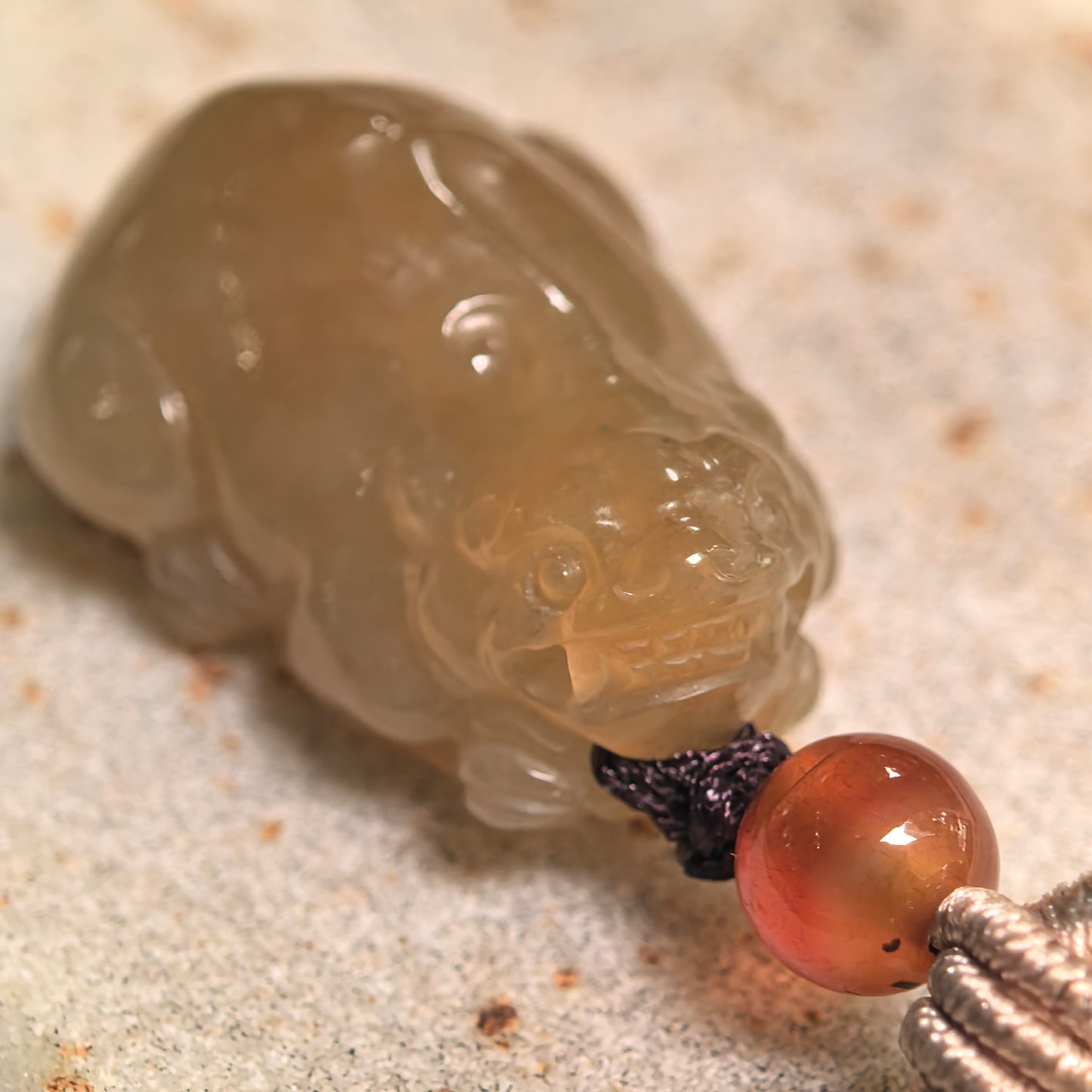 Natural Nephrite Sugar Brown Pixiu Pendant · Hetian Jade