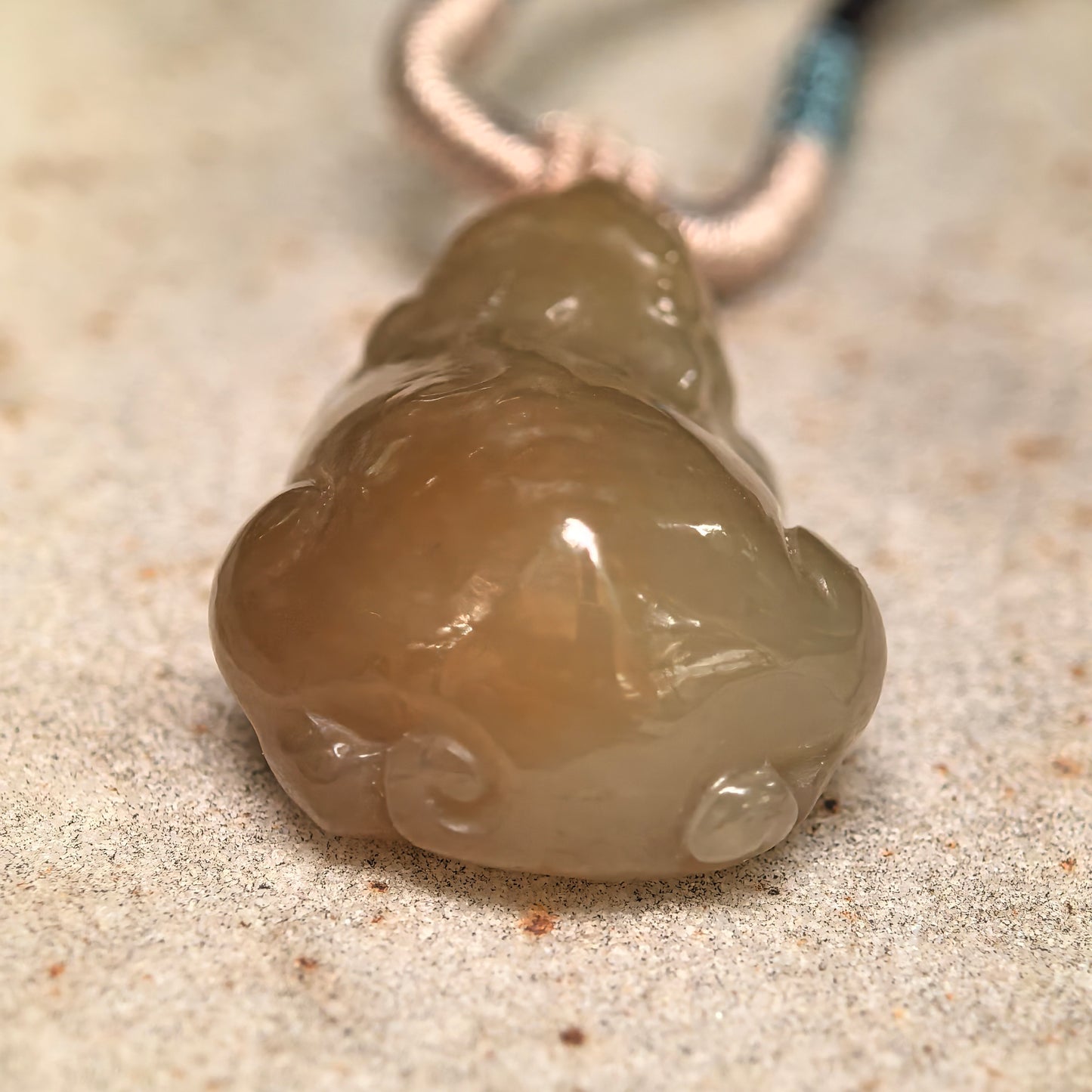 Natural Nephrite Sugar Brown Pixiu Pendant · Hetian Jade