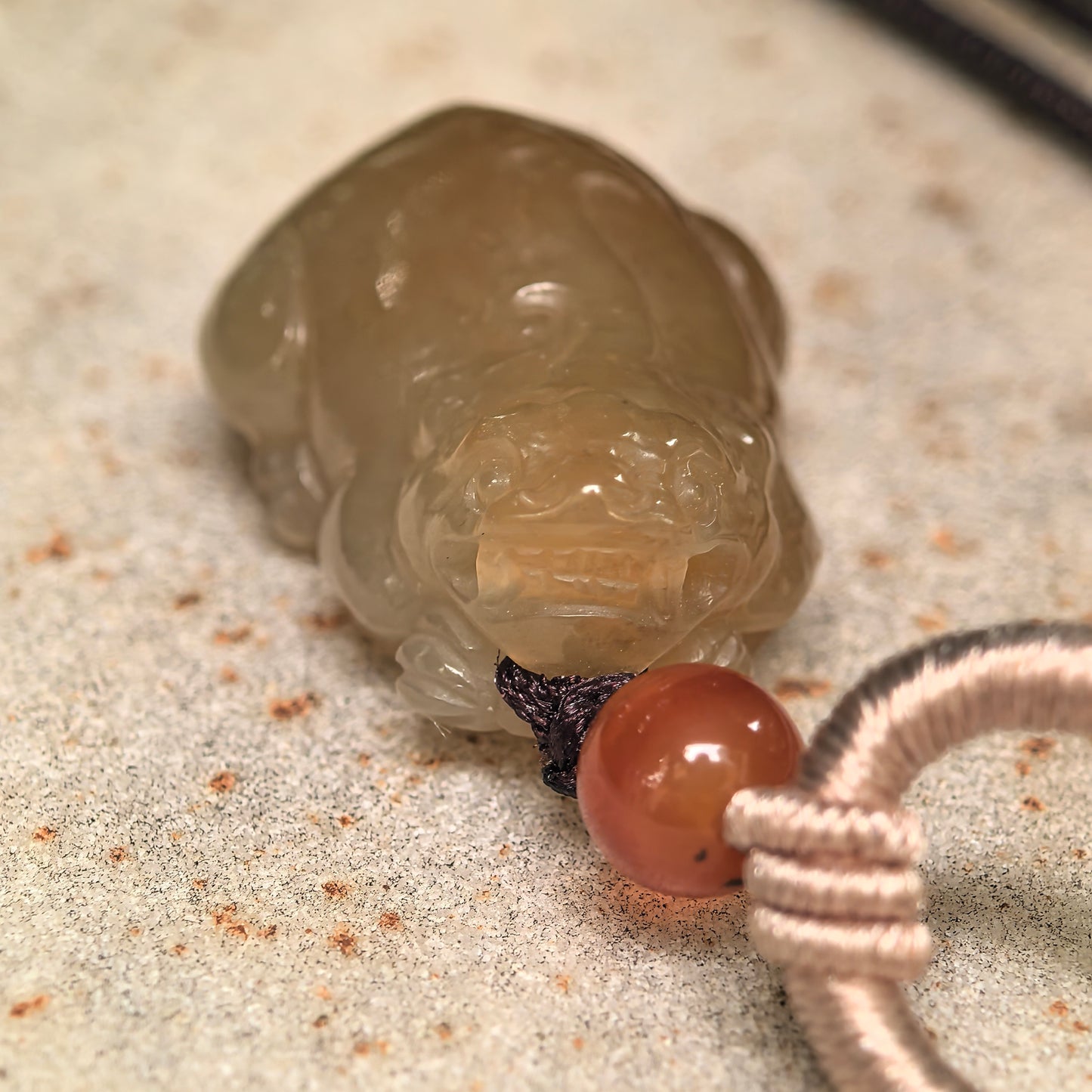 Natural Nephrite Sugar Brown Pixiu Pendant · Hetian Jade