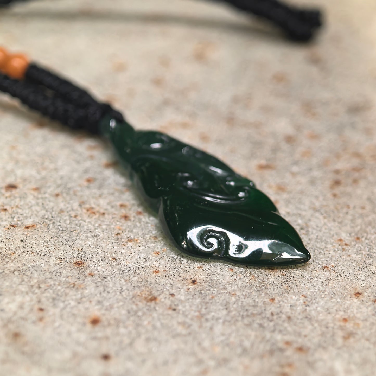Natural Grade-A Glutinous-Icy Dark Green Ruyi Jadeite Pendant · Guatemalan Jade
