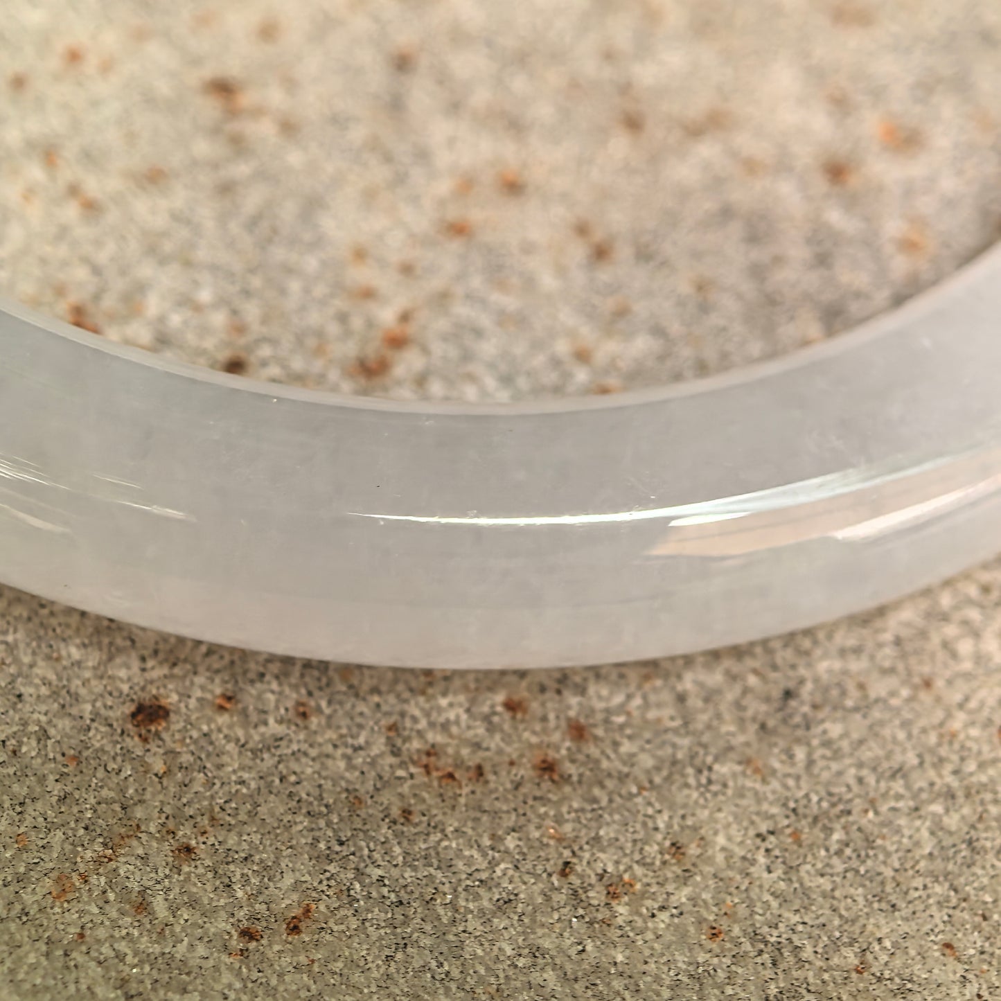Natural Grade-A Icy Glutinous Light Green-White Round Jadeite Bangle · Burmese Jade 52mm