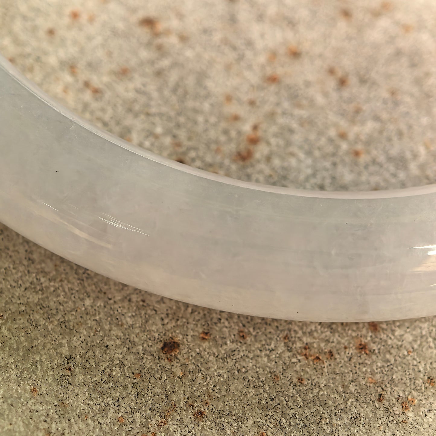 Natural Grade-A Icy Glutinous Light Green-White Round Jadeite Bangle · Burmese Jade 52mm