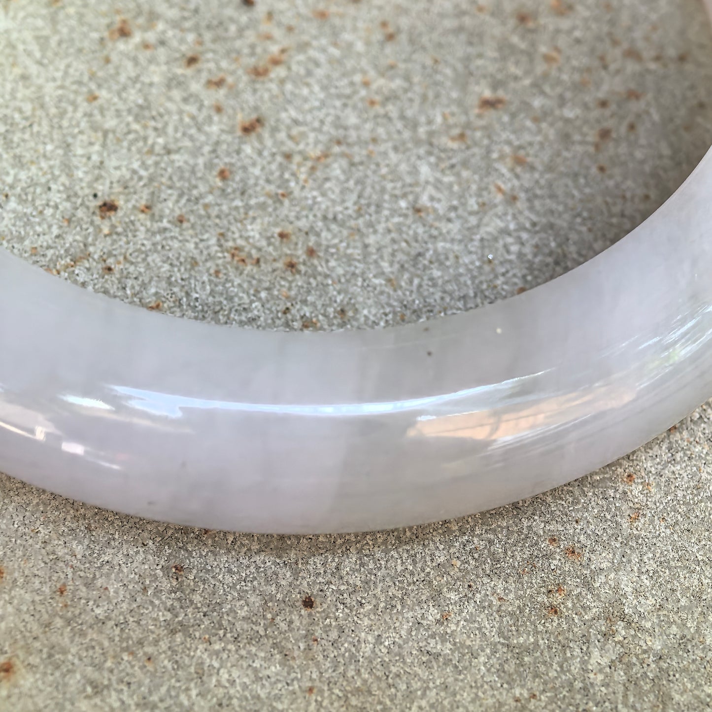 Natural Grade-A Glutinous Lavender D-Shaped Jadeite Bangle · Burmese Jade 55mm