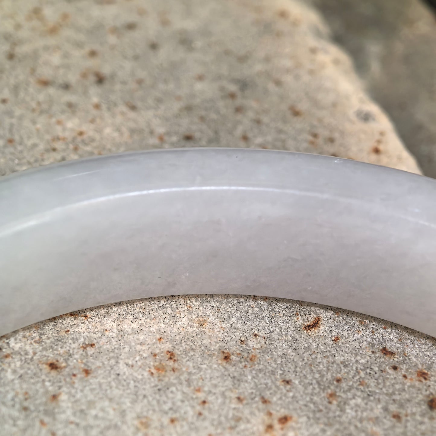 Natural Grade-A Glutinous Ink Green Floating Flower D-Shape Jadeite Bangle · Burmese Jade 62mm