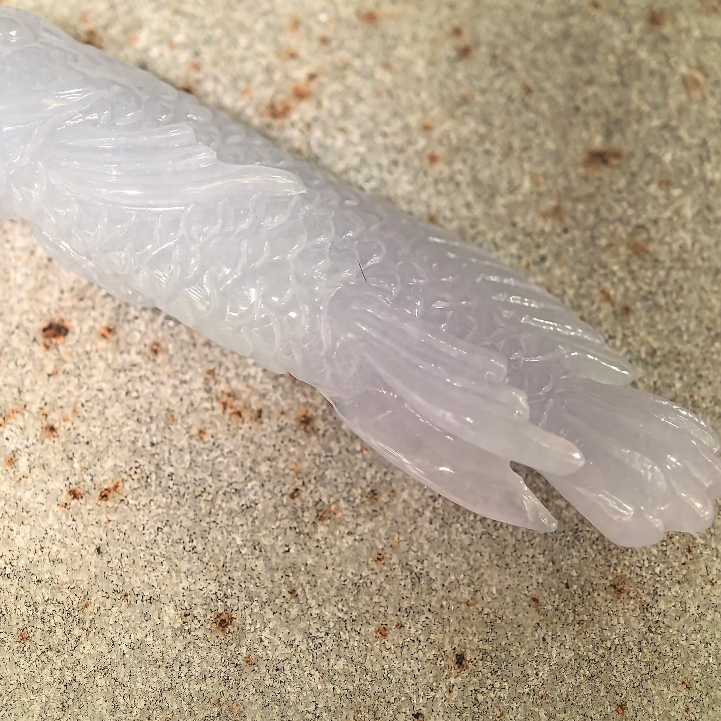 Natural Grade-A Glutinous-Icy Light Lavender Fish Jadeite Pendant · Burmese Jade