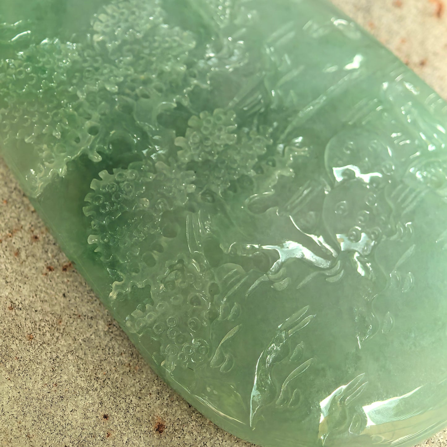 Natural Grade-A Glutinous Green Landscape Jadeite Pendant · Burmese Jade