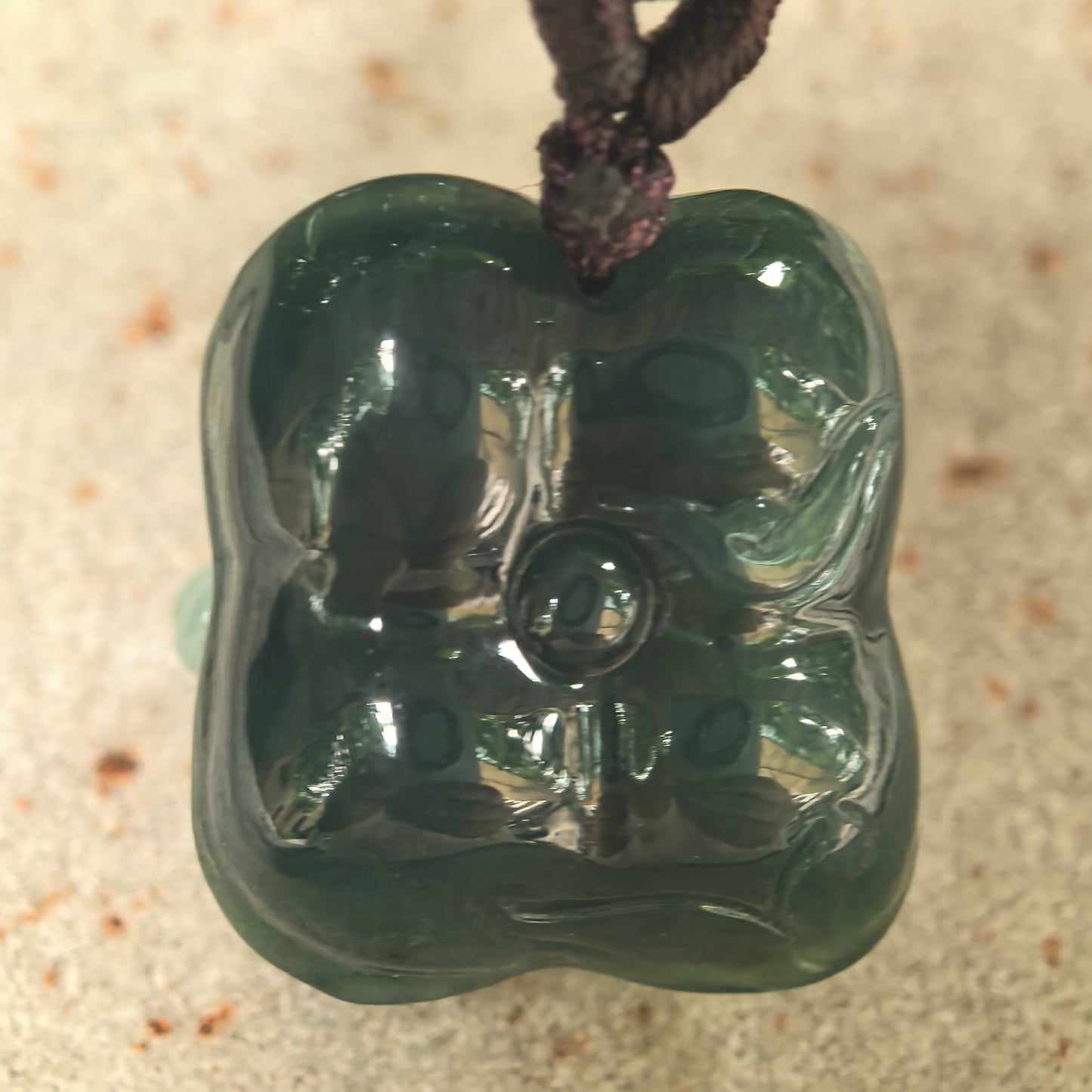 Natural Grade-A Glutinous Light and Dark Green Fish Lotus Jadeite Pendant · Burmese Jade
