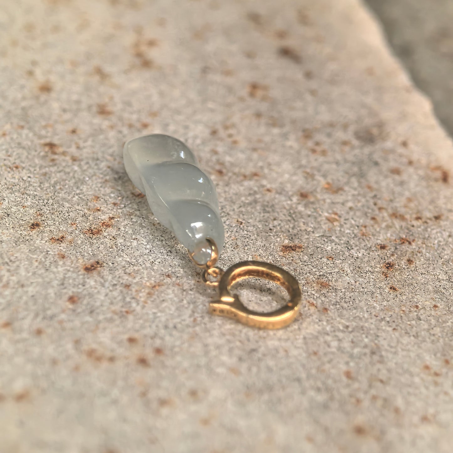 Natural Grade-A Icy Translucent White Bean Jadeite Pendant · Burmese Jade