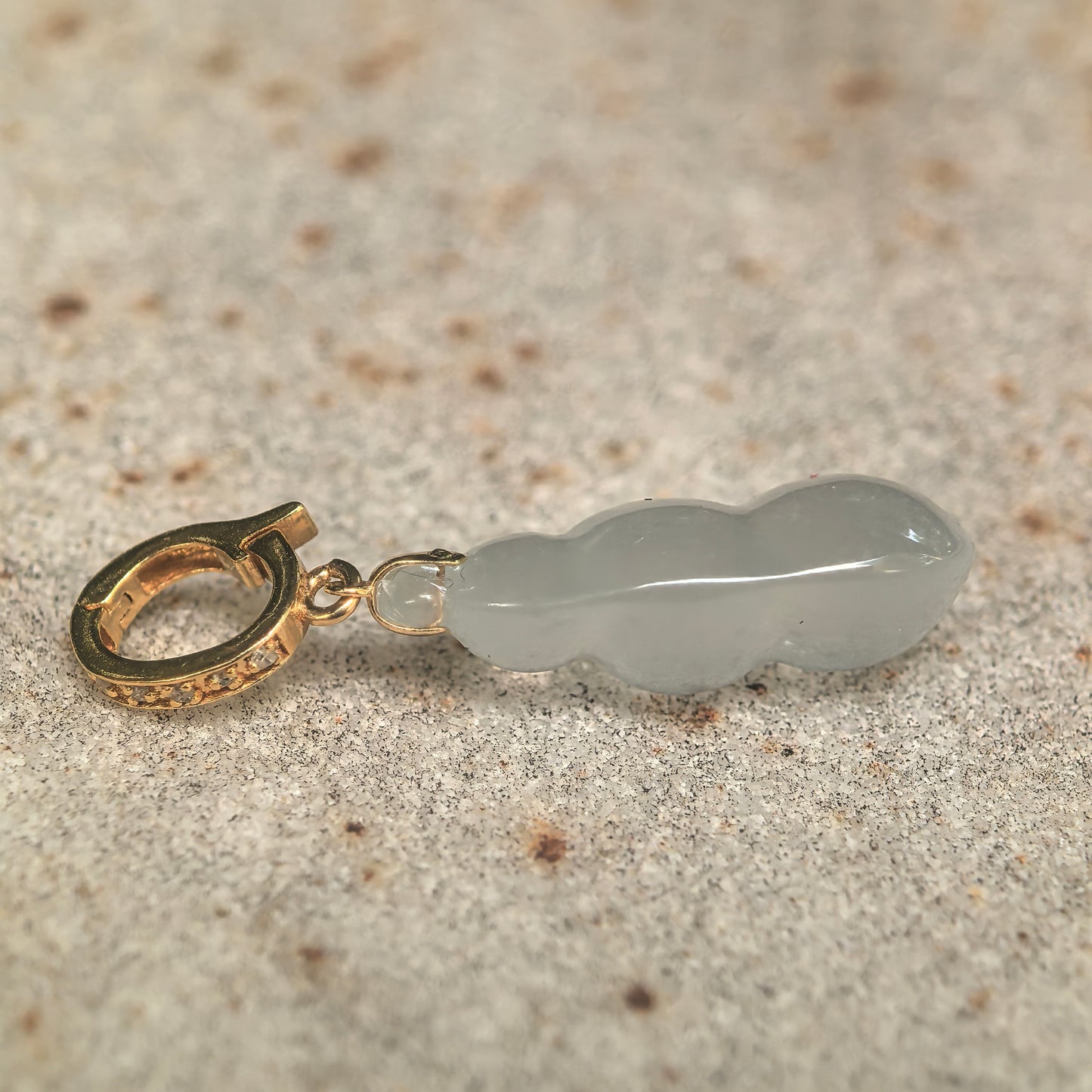 Natural Grade-A Icy Translucent White Bean Jadeite Pendant · Burmese Jade