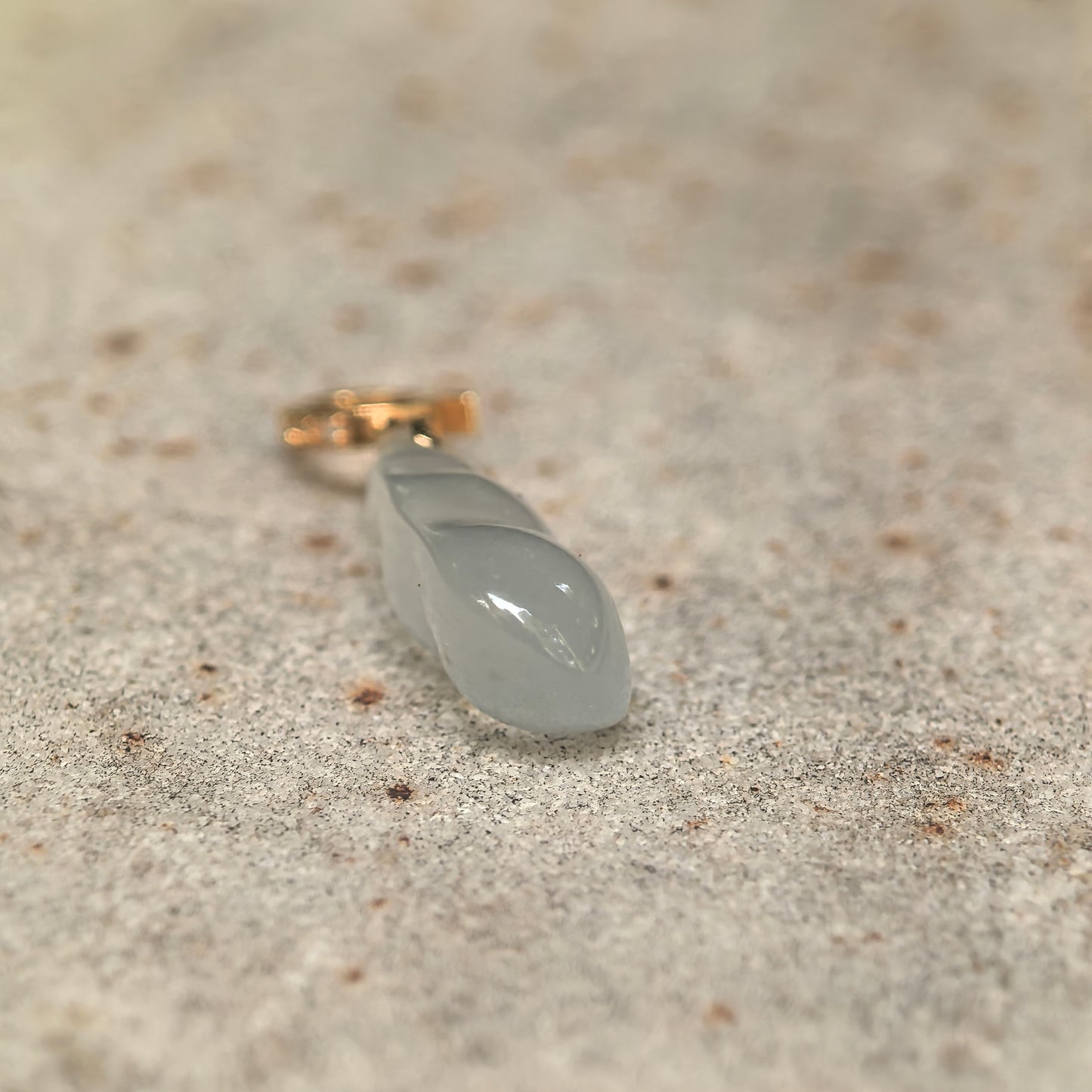 Natural Grade-A Icy Translucent White Bean Jadeite Pendant · Burmese Jade