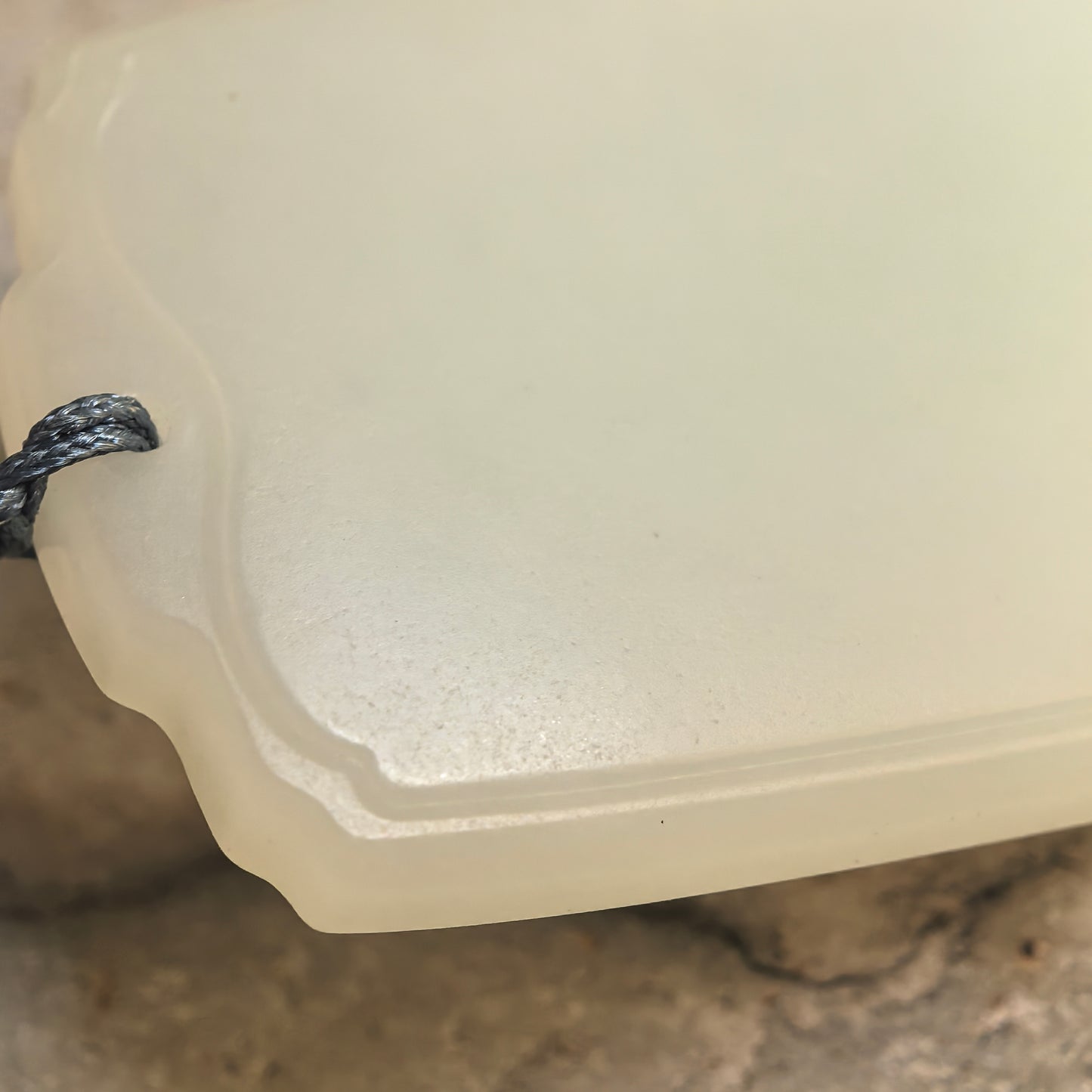Natural Nephrite White Plain Plaque Pendant · Hetian Jade