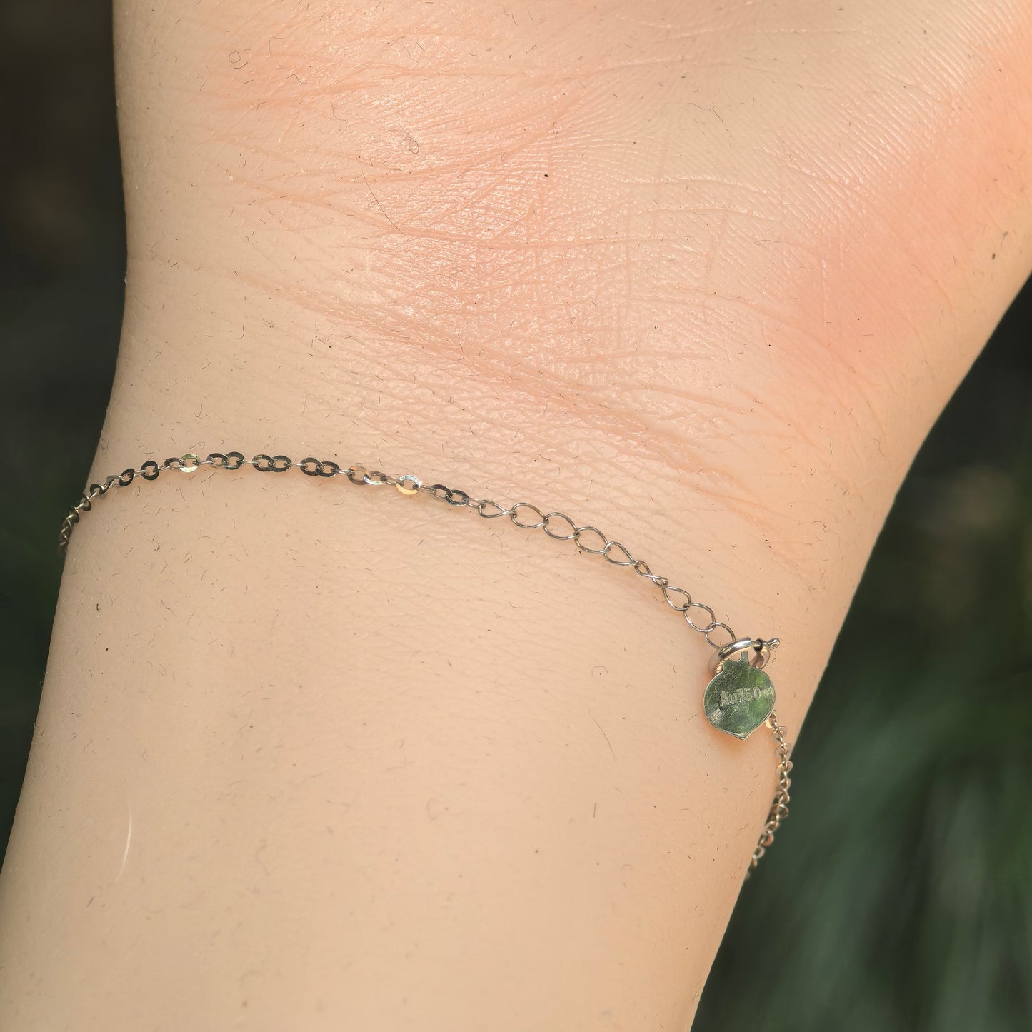 Natural Grade-A Icy Light Green Gourd Jadeite 18K Gold Bracelet · Burmese Jade