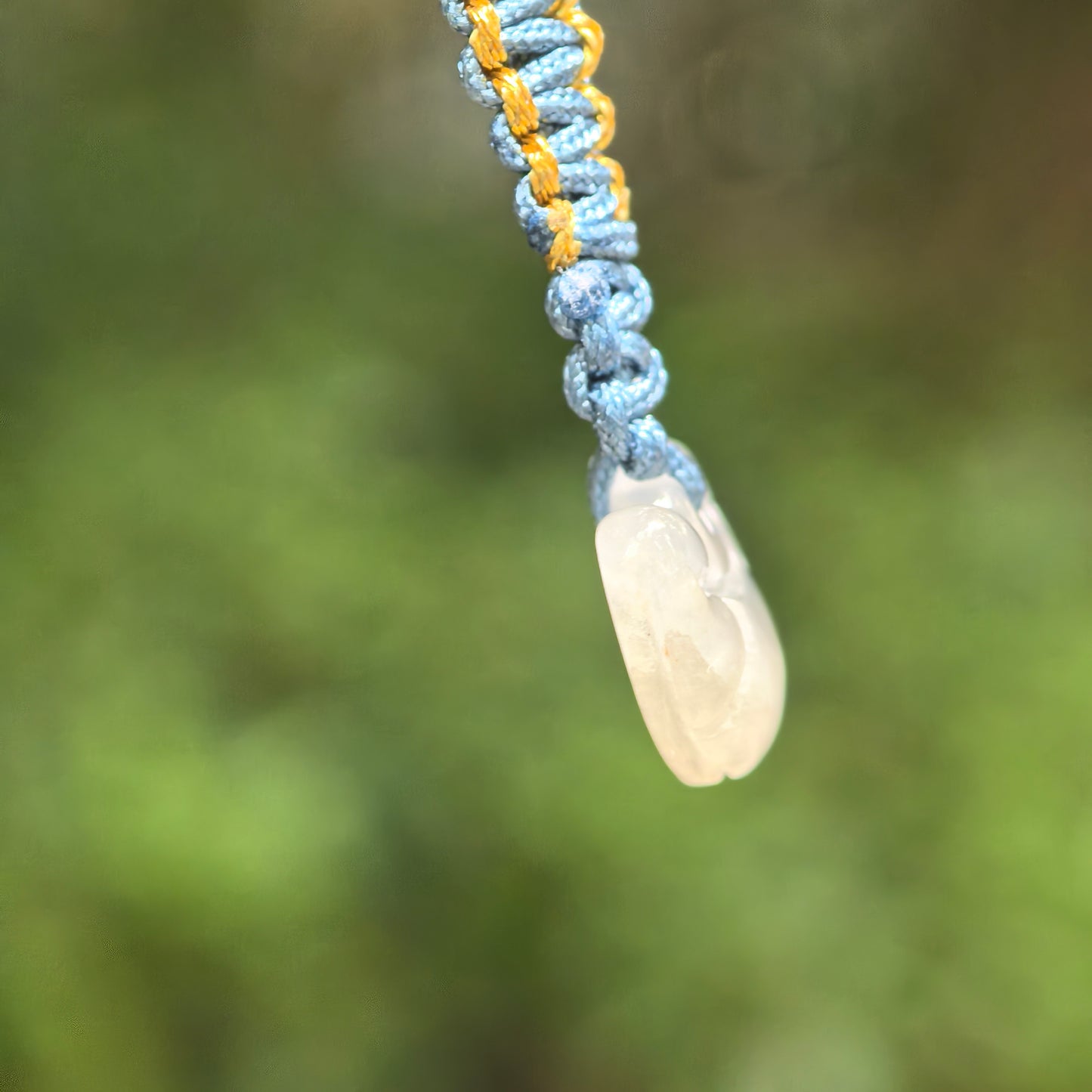 Natural Grade-A Icy Glutinous White Ingot Jadeite Bag Charm · Burmese Jade