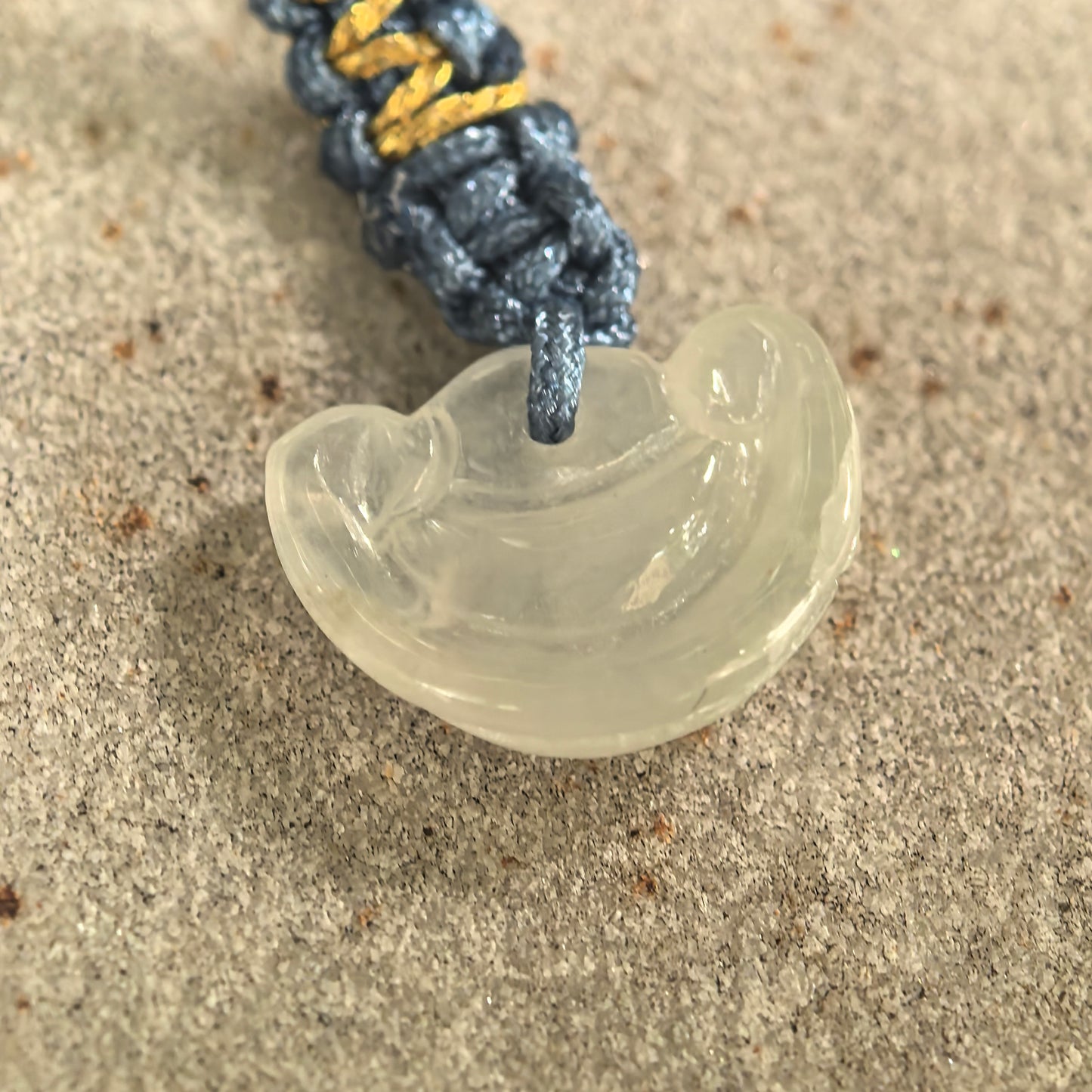 Natural Grade-A Icy Glutinous White Ingot Jadeite Bag Charm · Burmese Jade