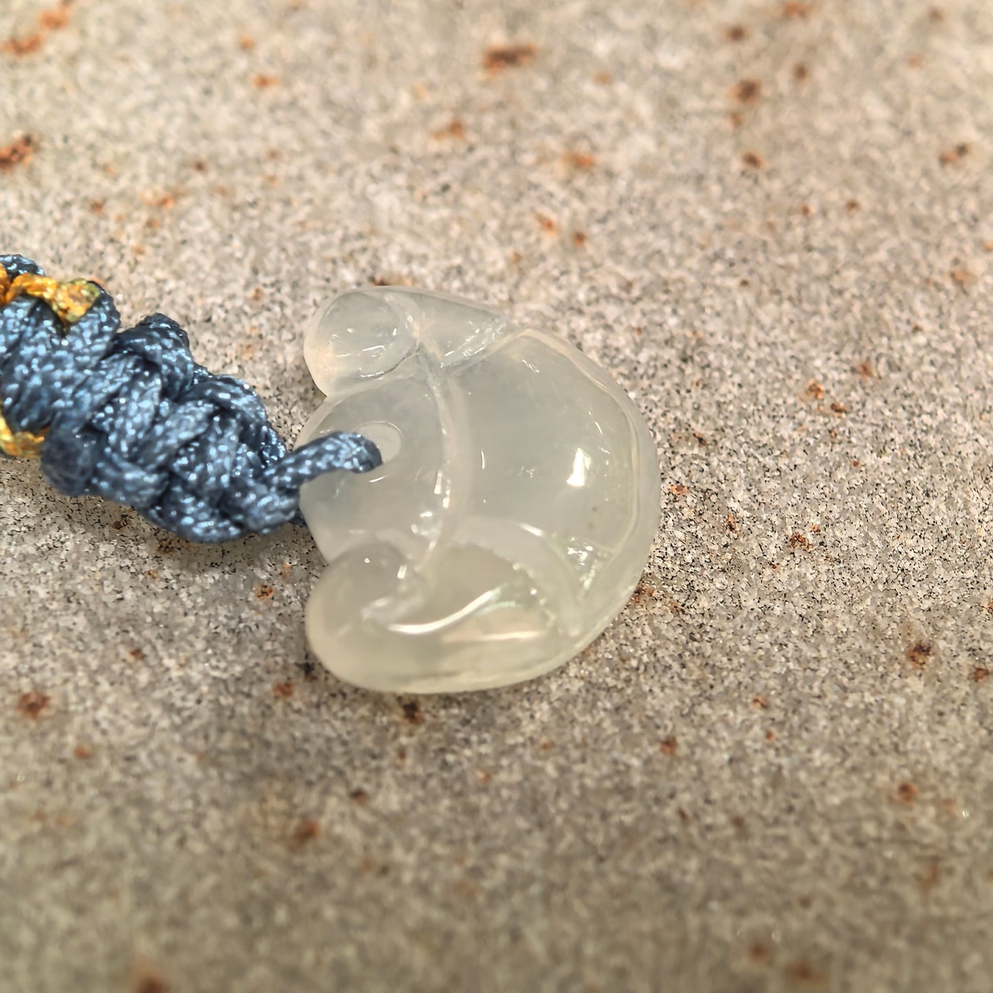Natural Grade-A Icy Glutinous White Ingot Jadeite Bag Charm · Burmese Jade