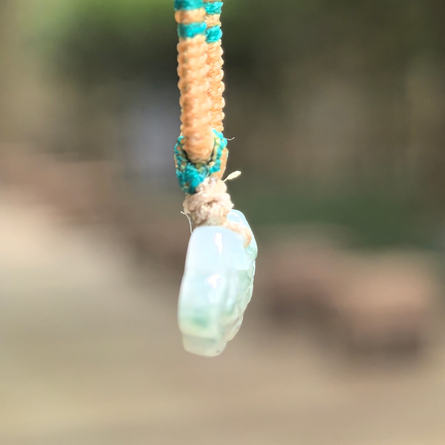 Natural Grade-A Glutinous Light Green Cloud Lock Jadeite Pendant · Burmese Jade