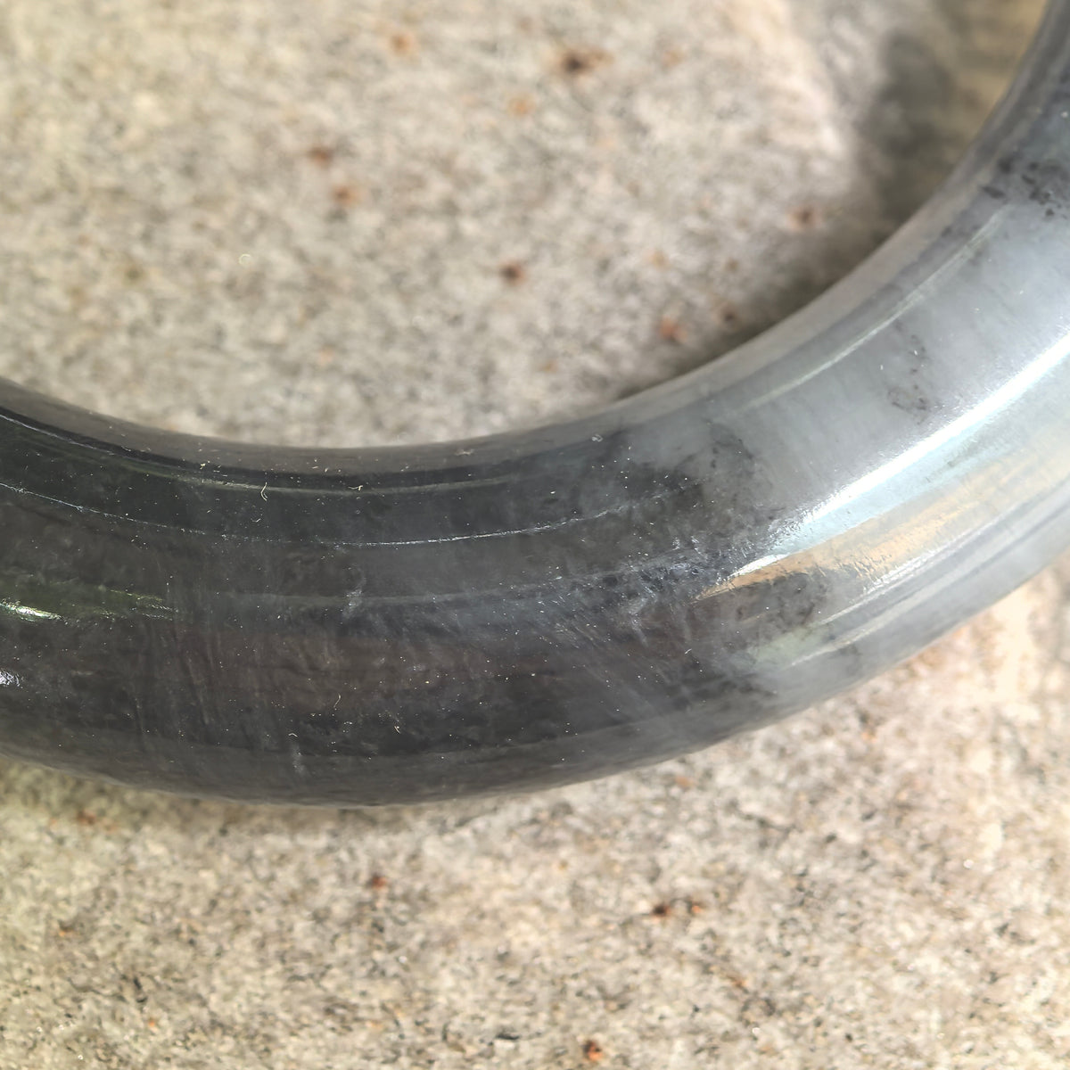 Glutinous Black-Gray Round Jadeite Bangle – 52mm