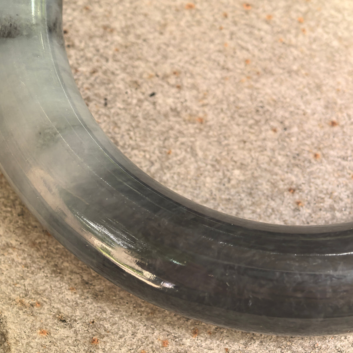 Glutinous Black-Gray Round Jadeite Bangle – 52mm