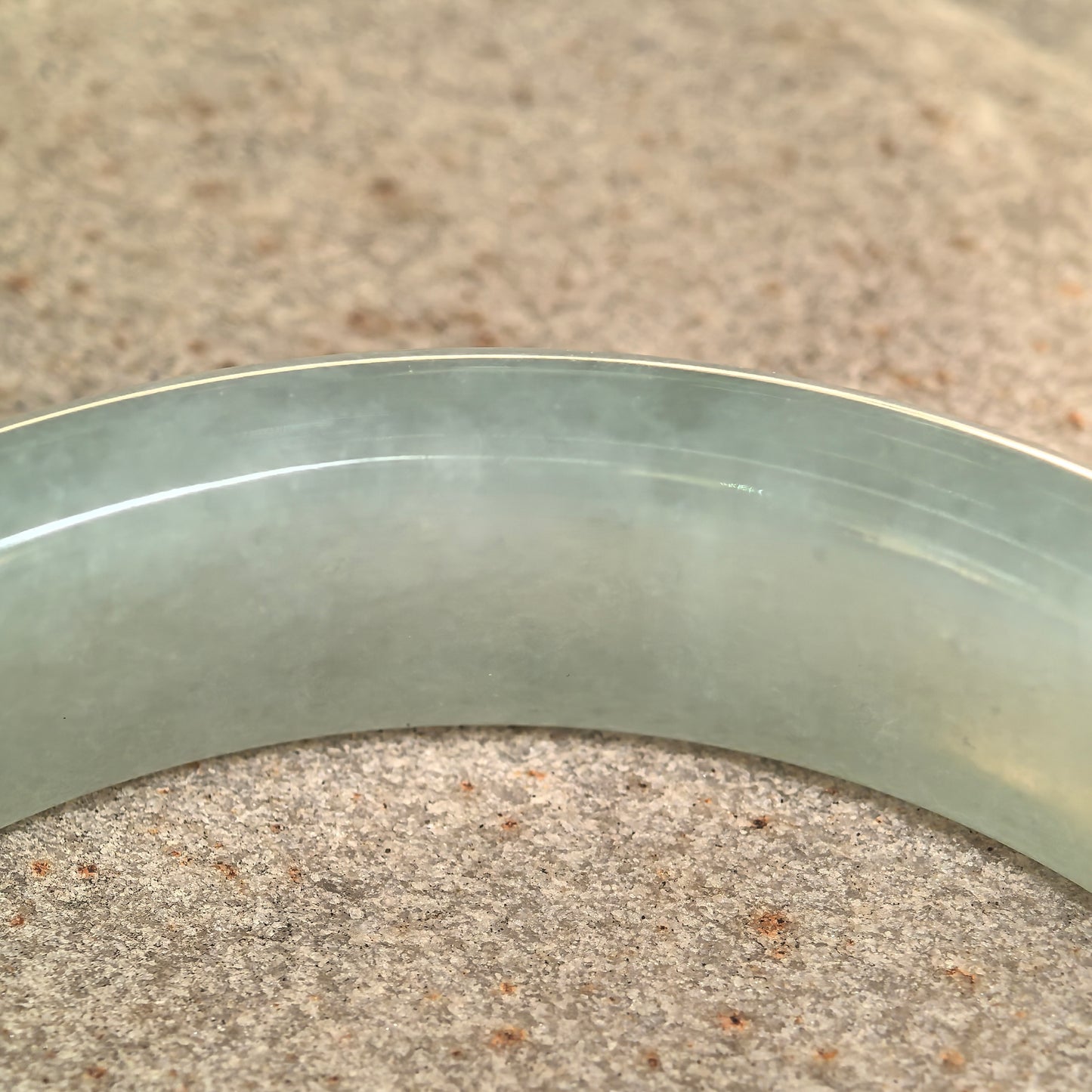 Natural Grade-A Icy Glutinous Mint Green D-Shape Jadeite Bangle · Burmese Jade 57mm