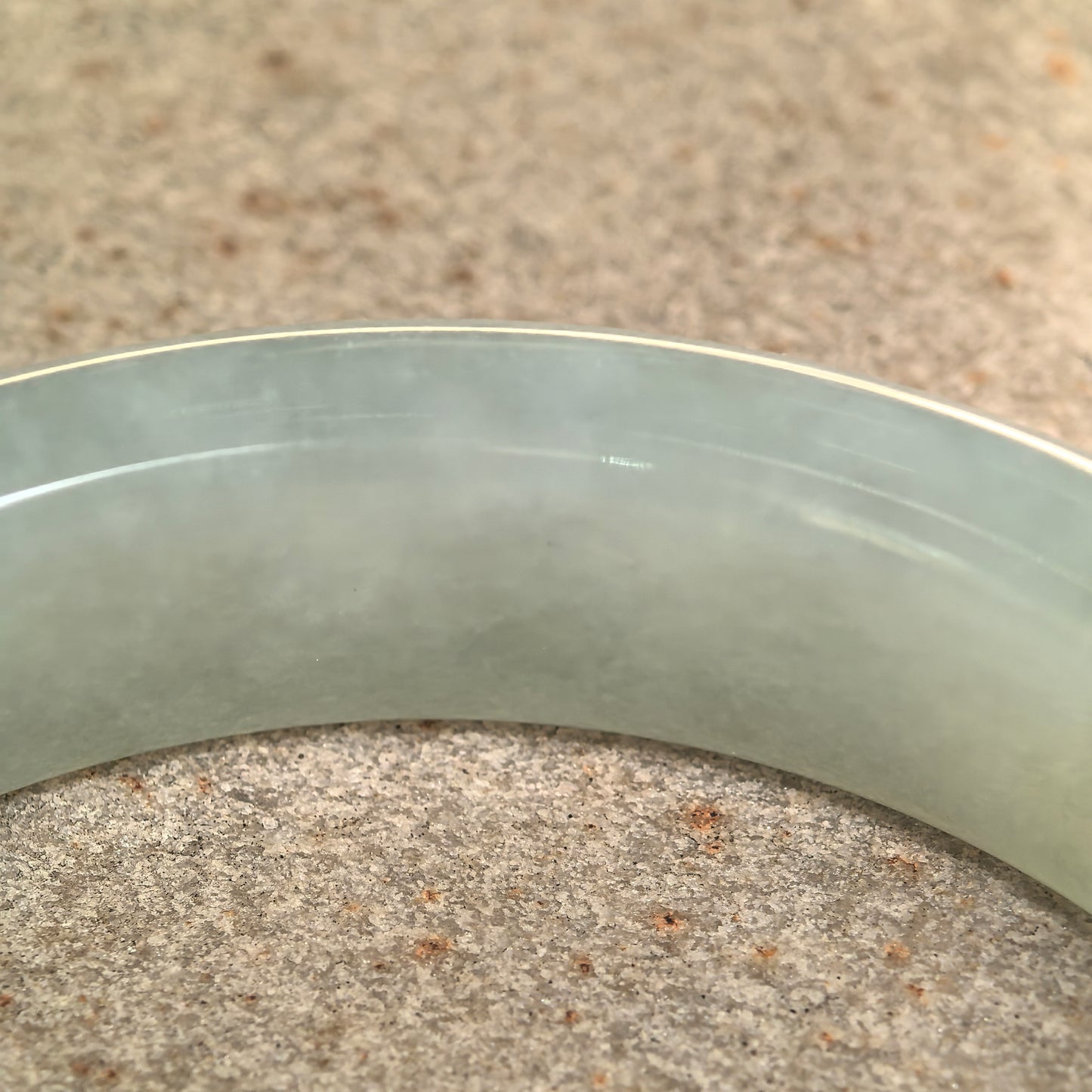 Natural Grade-A Icy Glutinous Mint Green D-Shape Jadeite Bangle · Burmese Jade 57mm