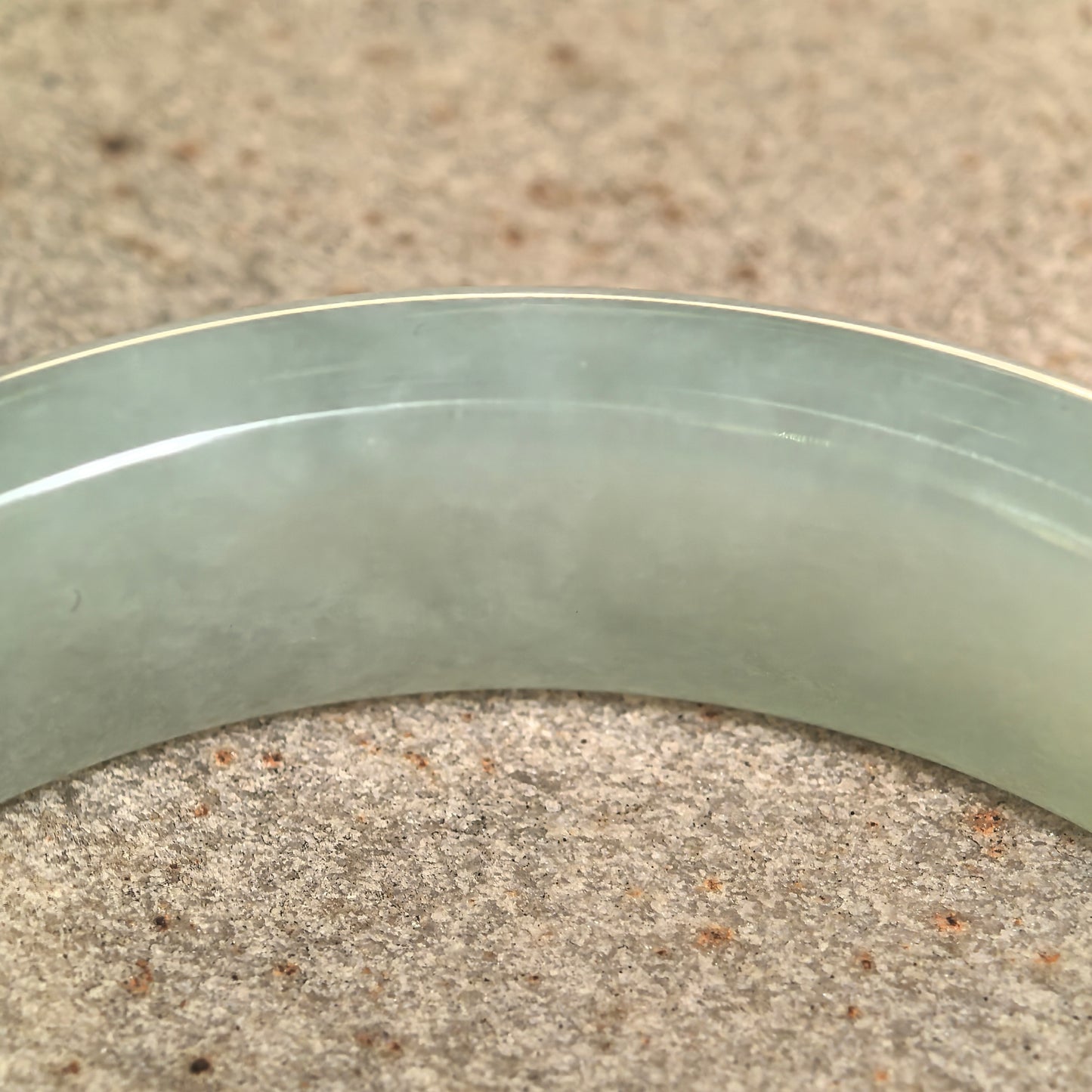 Natural Grade-A Icy Glutinous Mint Green D-Shape Jadeite Bangle · Burmese Jade 57mm