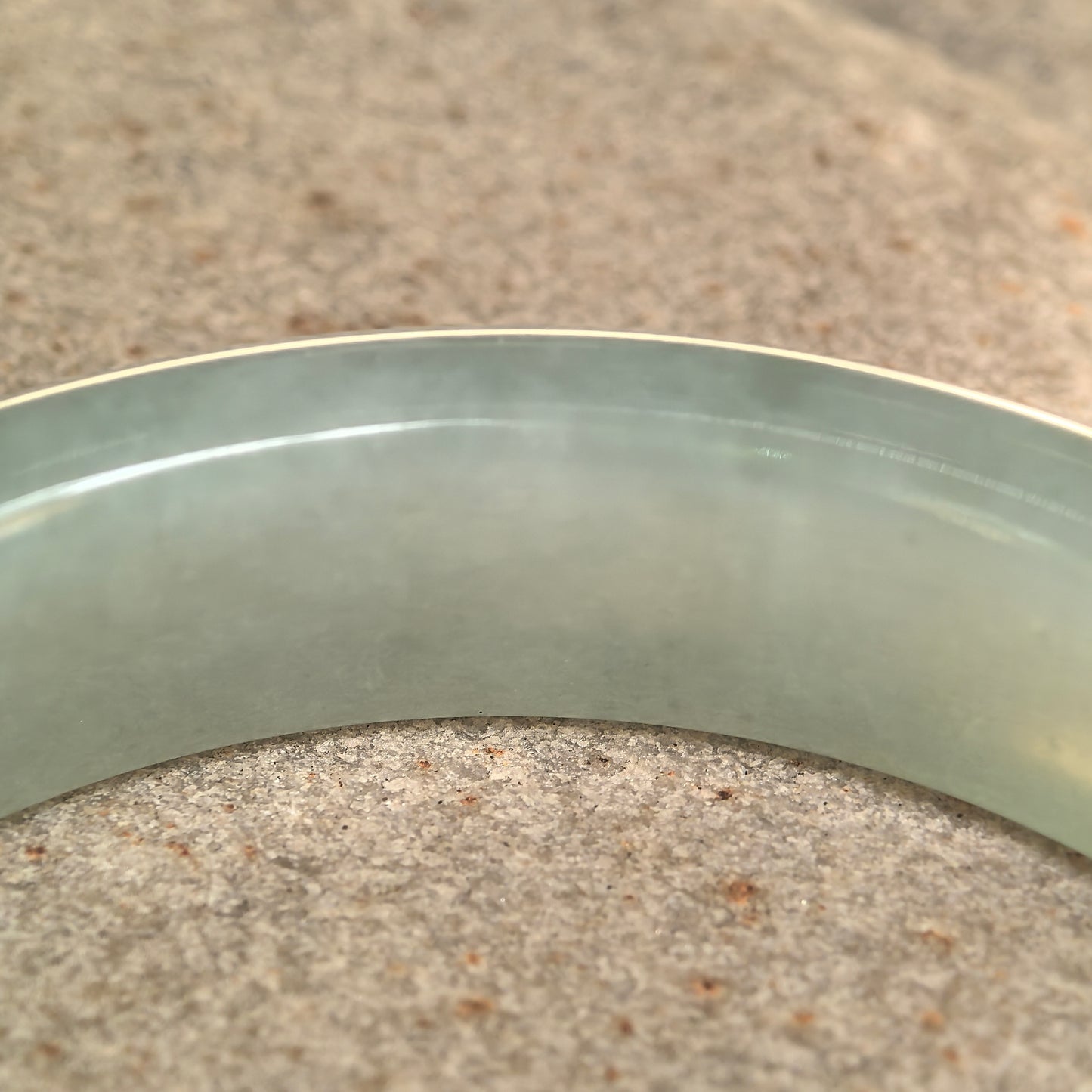 Natural Grade-A Icy Glutinous Mint Green D-Shape Jadeite Bangle · Burmese Jade 57mm