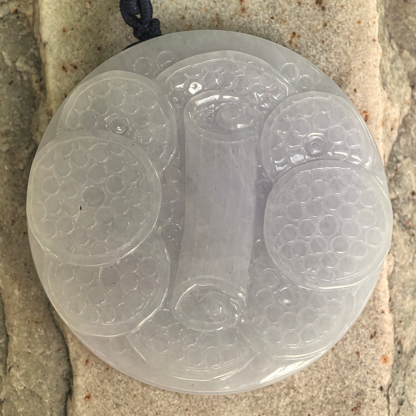 Natural Grade-A Glutinous White Carved Jadeite Feng Shui Ornament · Burmese Jade