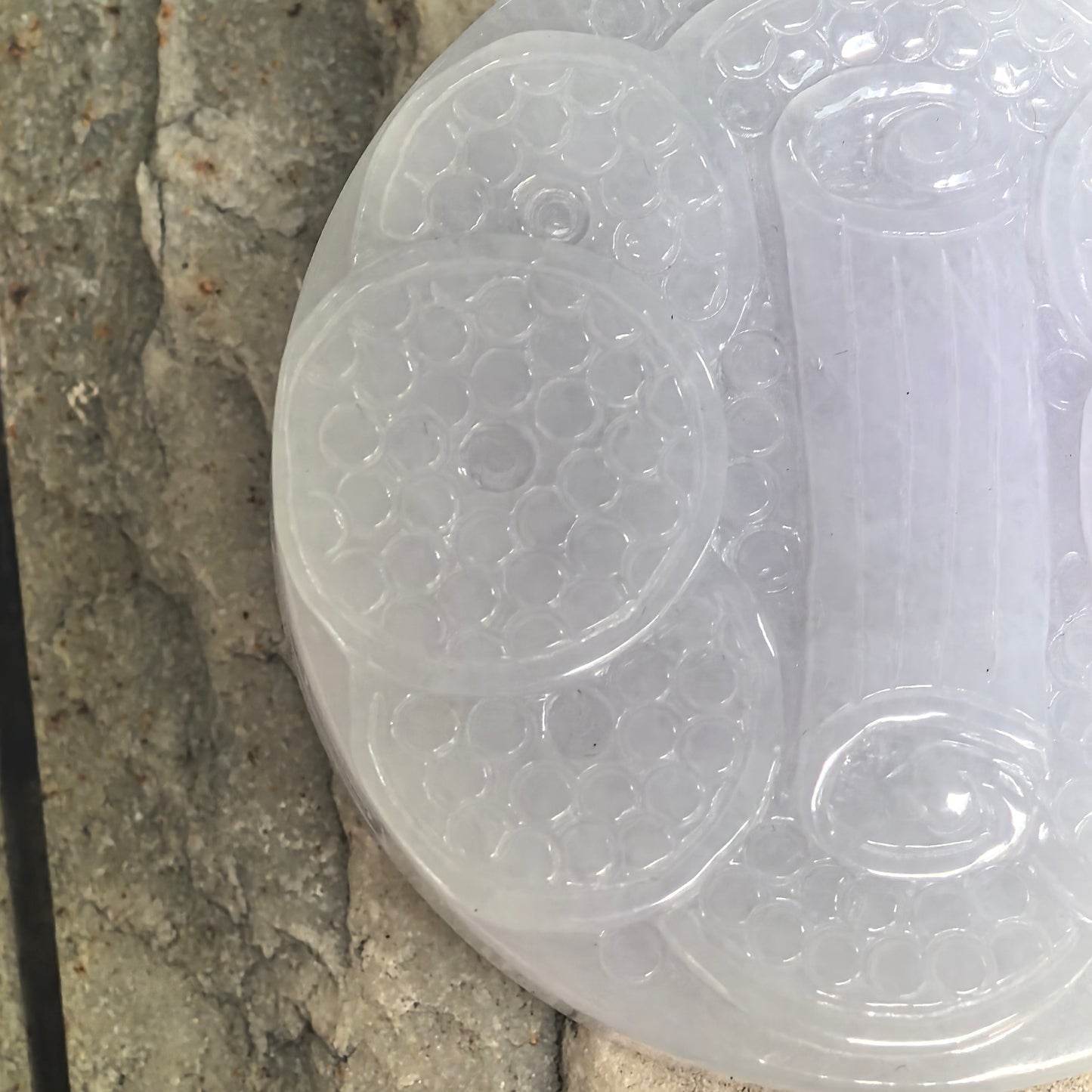 Natural Grade-A Glutinous White Carved Jadeite Feng Shui Ornament · Burmese Jade