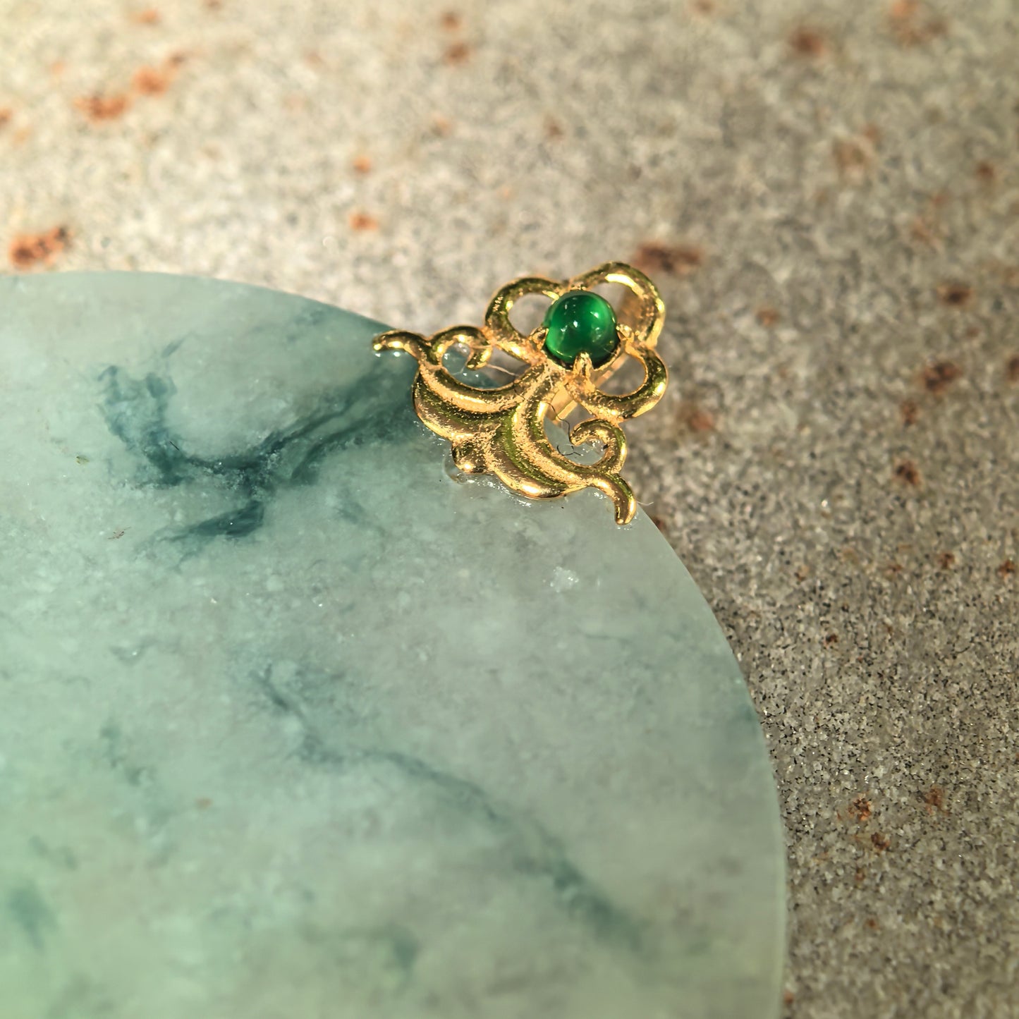 Natural Grade-A Icy Glutinous Yellow-Green Round Jadeite Plain Pendant · Burmese Jade