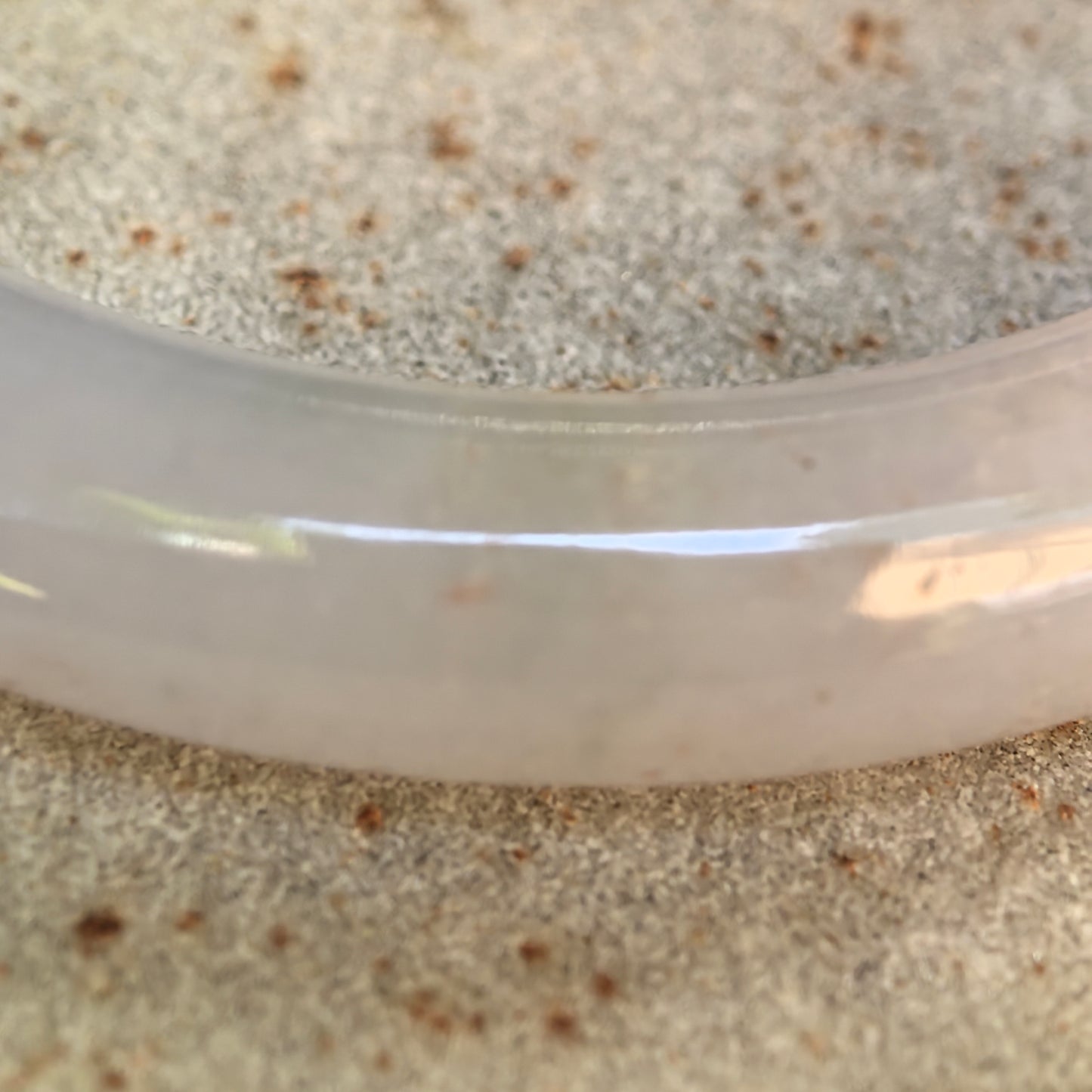 Natural Grade-A Icy Glutinous Lavender Green Round Jadeite Bangle · Burmese Jade 54mm