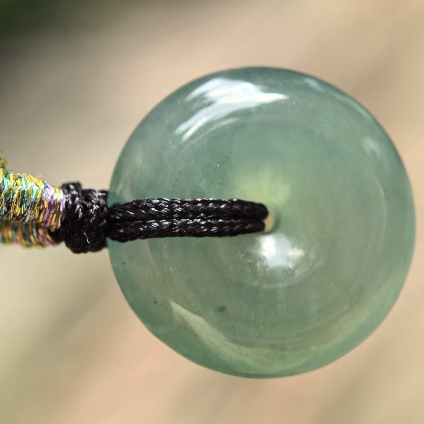 Natural Grade-A Icy Glutinous Deep Green Jadeite Peace Pendant · Burmese Jade