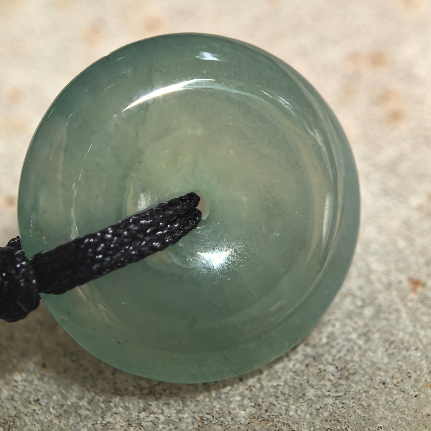 Natural Grade-A Icy Glutinous Deep Green Jadeite Peace Pendant · Burmese Jade