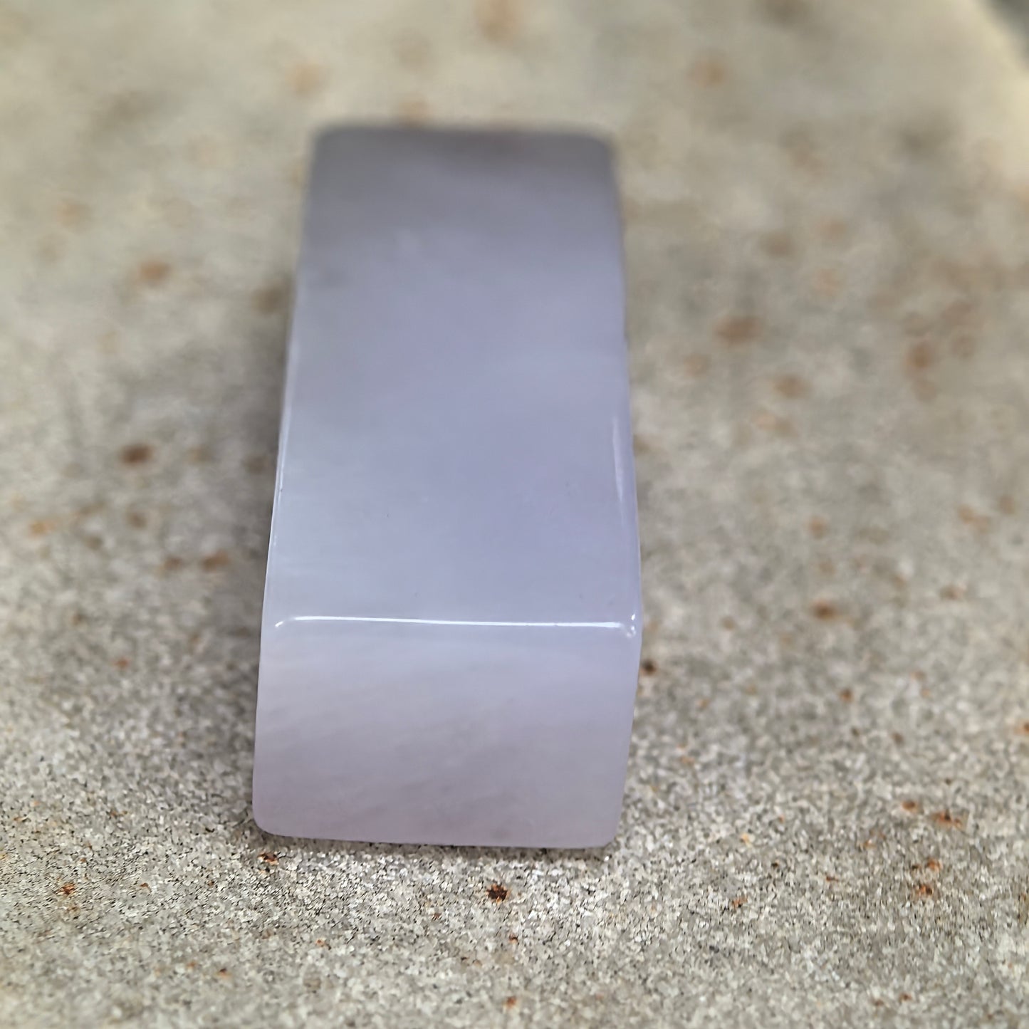 Natural Grade-A Icy Glutinous Lavender Plain Column Jadeite Pendant · Burmese Jade