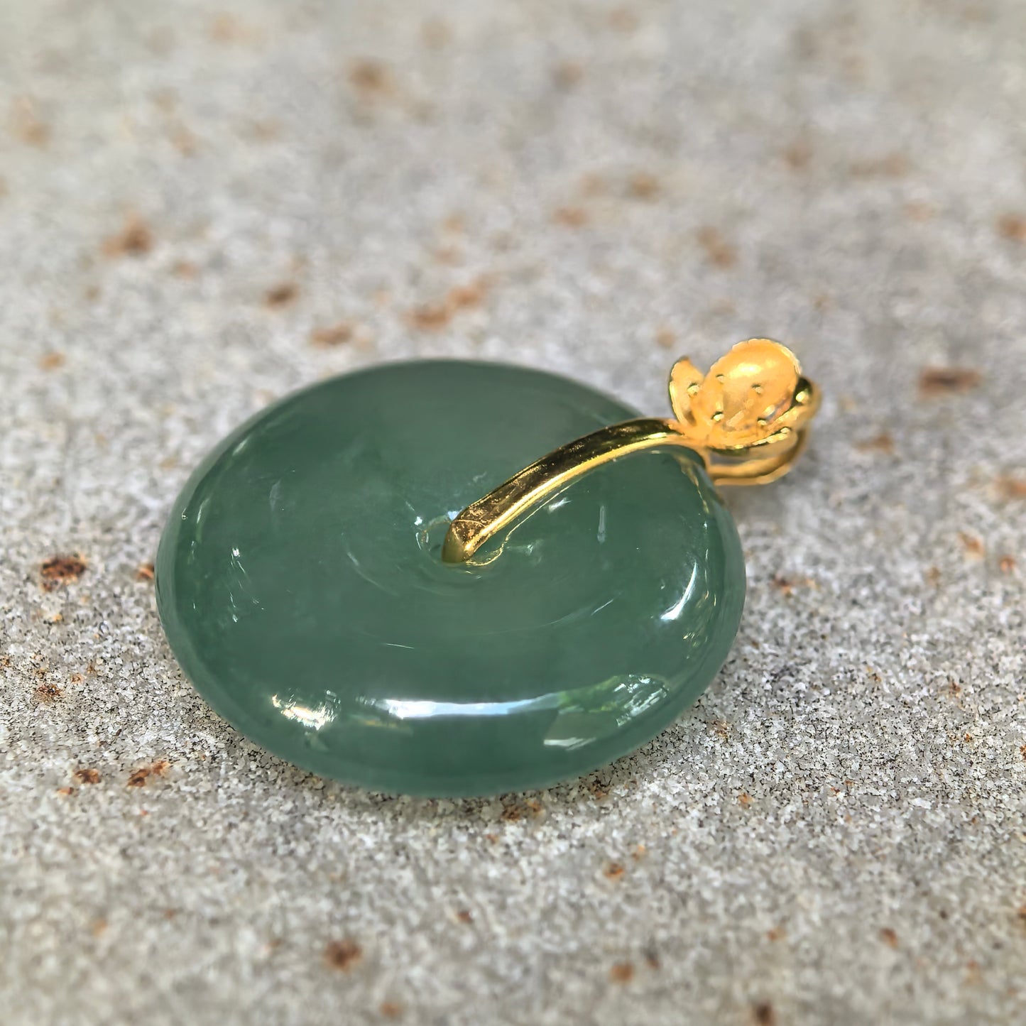 Natural Grade-A Icy Glutinous Green Jadeite Peace Pendant · Burmese Jade