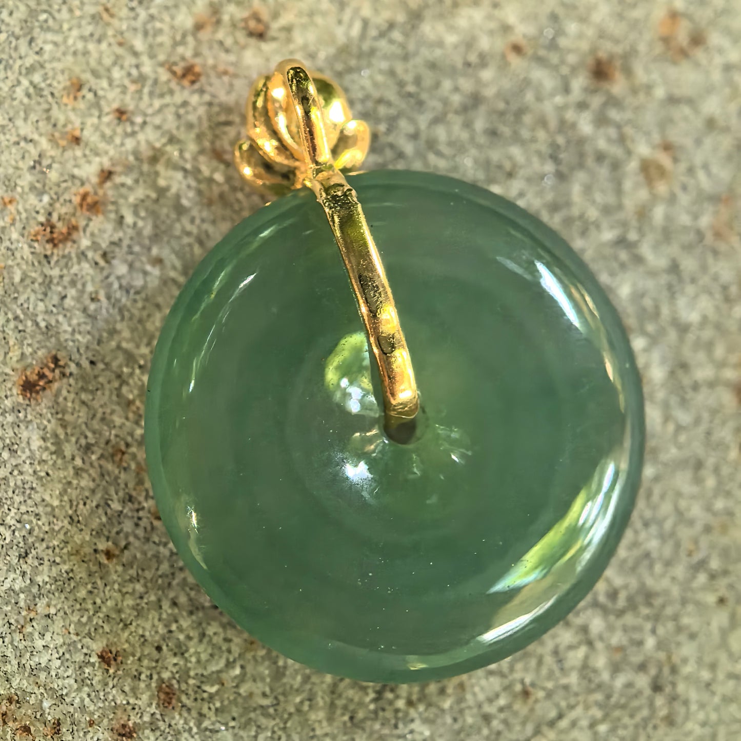 Natural Grade-A Icy Glutinous Green Jadeite Peace Pendant · Burmese Jade