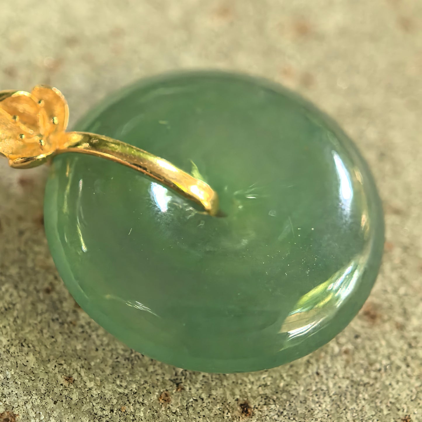 Natural Grade-A Icy Glutinous Green Jadeite Peace Pendant · Burmese Jade