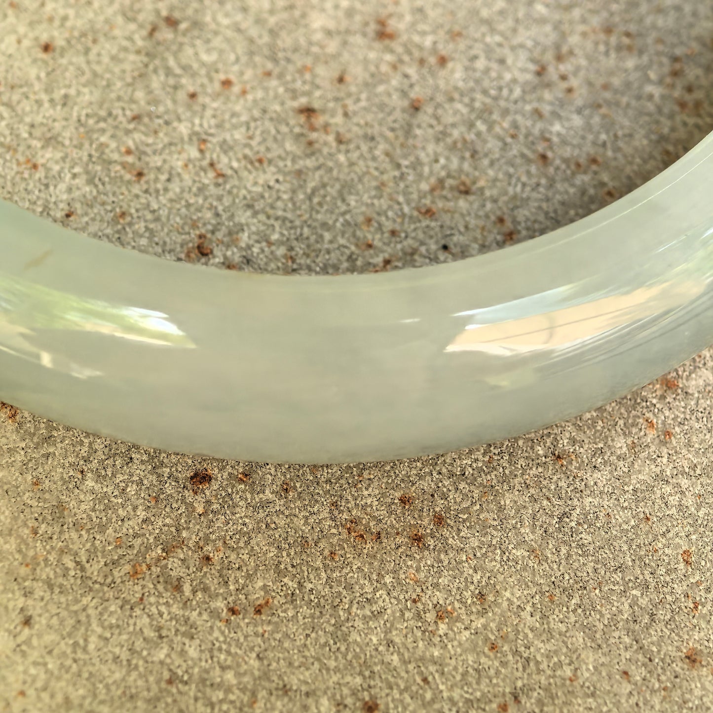 Natural Grade-A Glutinous Light Green D-Shape Jadeite Bangle · Burmese Jade 57mm