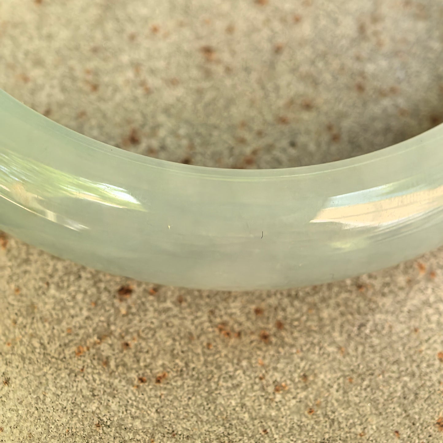 Natural Grade-A Glutinous Light Green D-Shape Jadeite Bangle · Burmese Jade 57mm