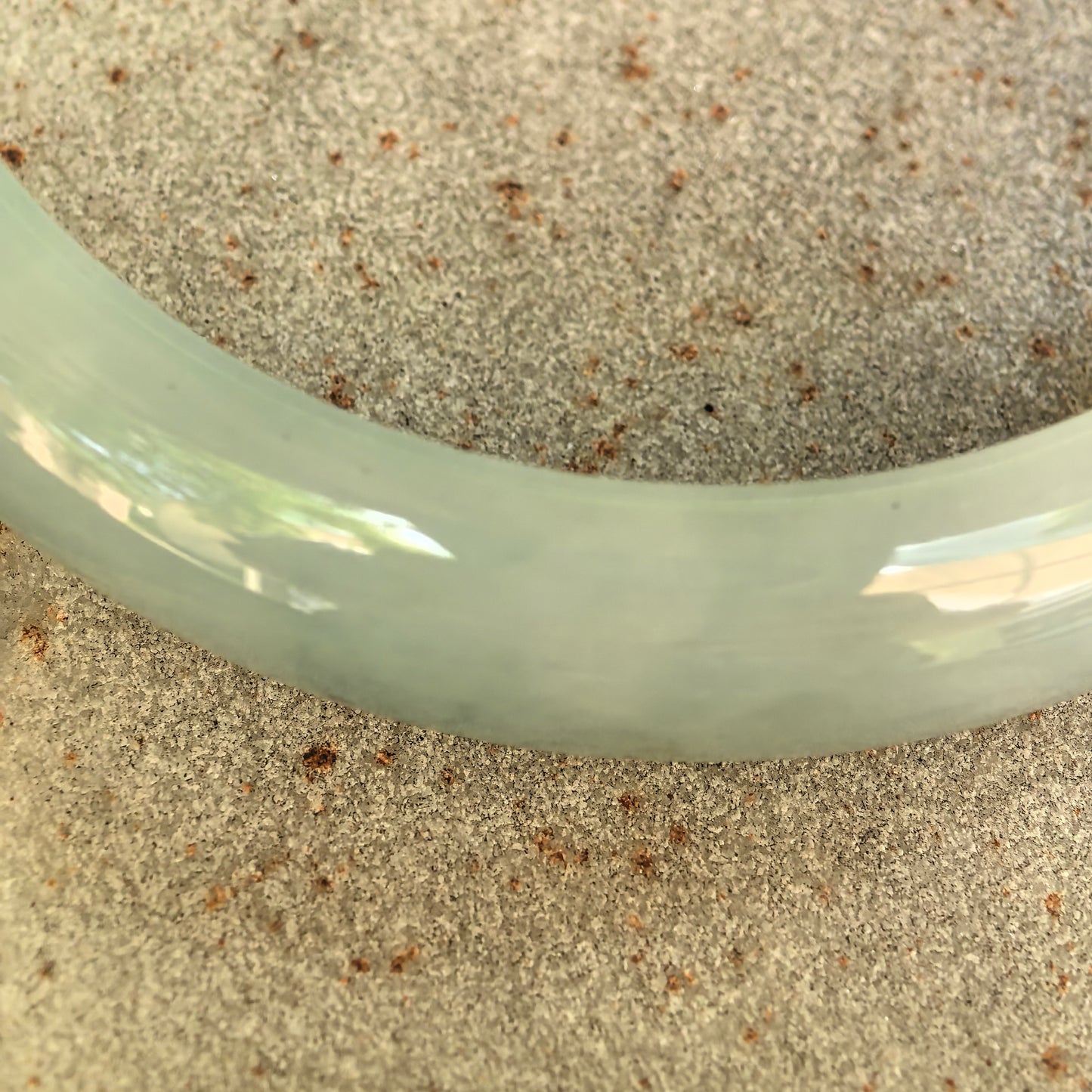 Natural Grade-A Glutinous Light Green D-Shape Jadeite Bangle · Burmese Jade 57mm