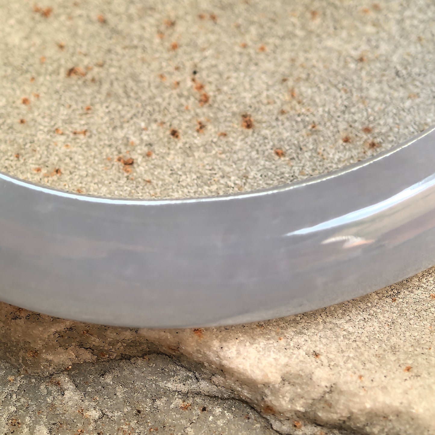 Natural Grade-A Icy Glutinous Blue-Lavender Oval Jadeite Bangle · Burmese Jade 54mm