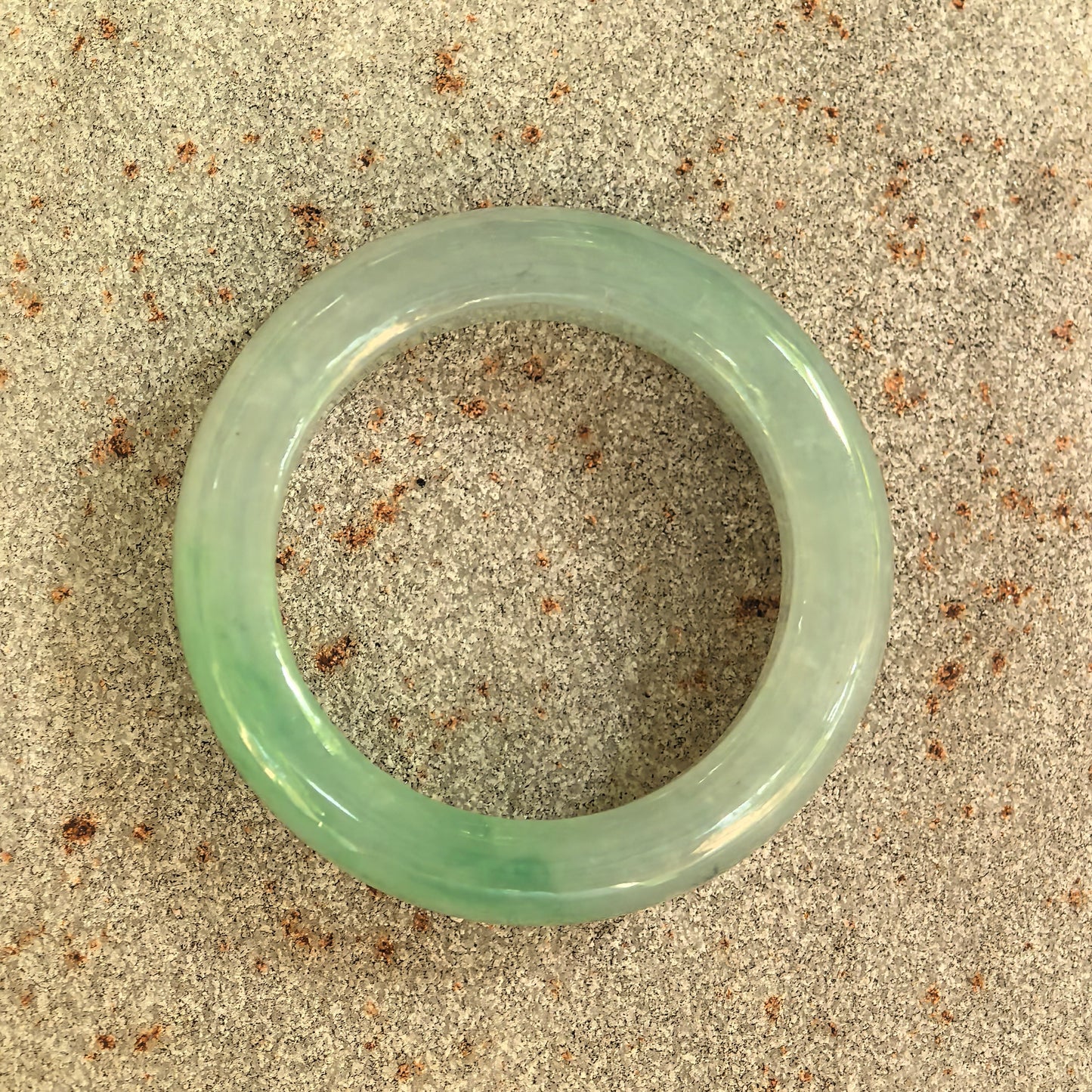 Natural Grade-A Glutinous-Icy Light Green Jadeite Ring · Burmese Jade US7.75