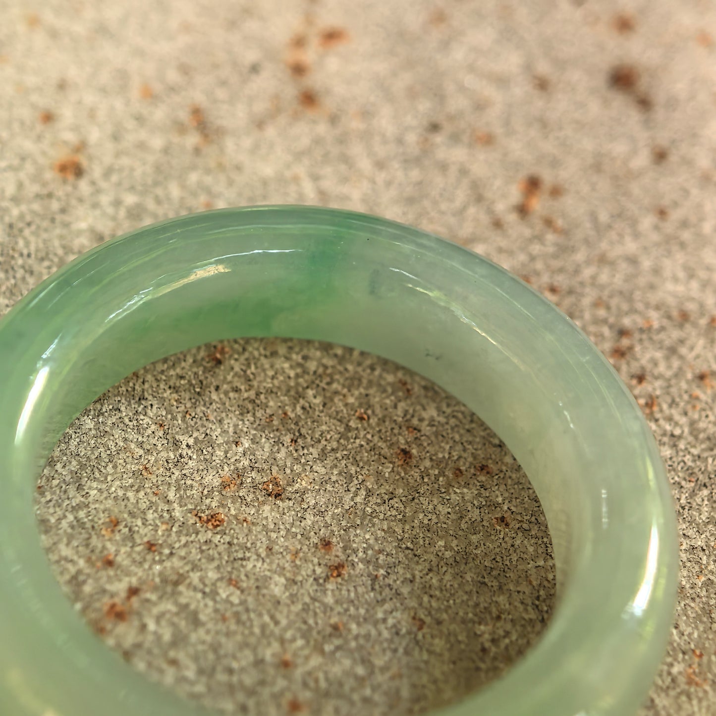 Natural Grade-A Glutinous-Icy Light Green Jadeite Ring · Burmese Jade US7.75