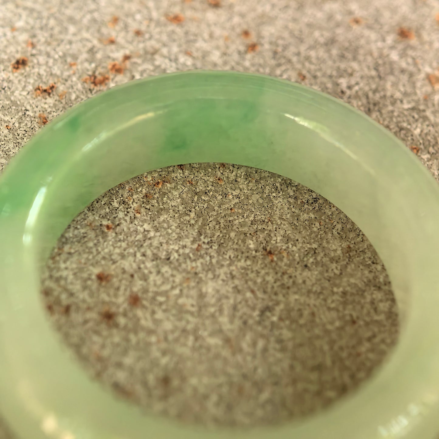 Natural Grade-A Icy Glutinous Light Green Jadeite Ring Band · Burmese Jade US7.25