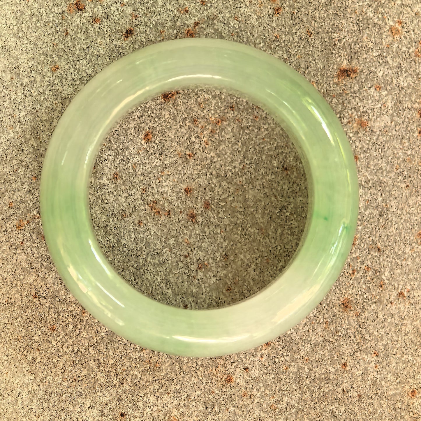 Natural Grade-A Icy Glutinous Light Green Jadeite Ring Band · Burmese Jade US8.25