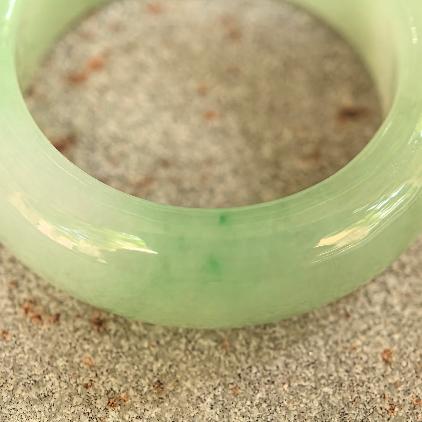 Natural Grade-A Icy Glutinous Light Green Jadeite Ring Band · Burmese Jade US8.25