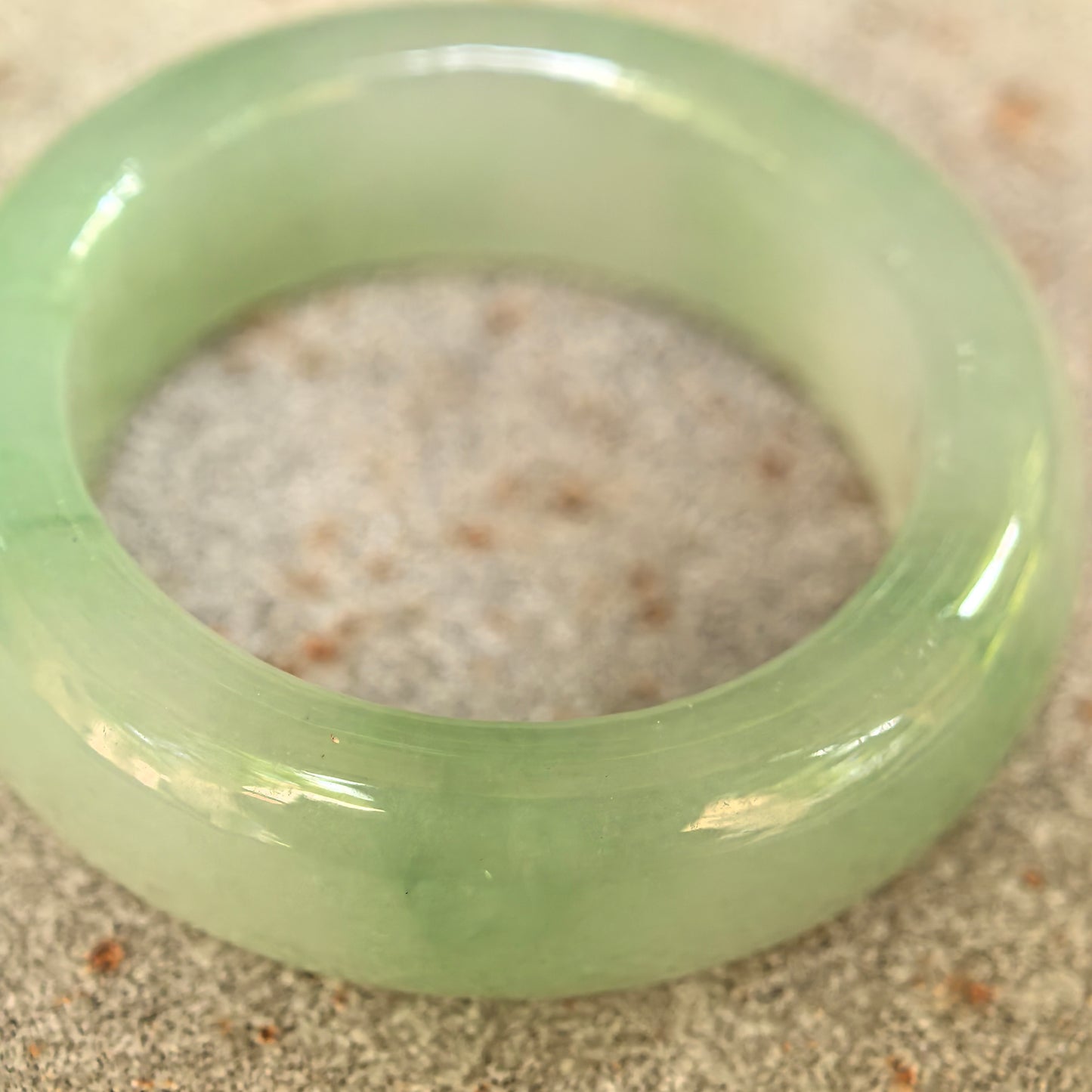 Natural Grade-A Icy Glutinous Light Green Jadeite Ring Band · Burmese Jade US8.25