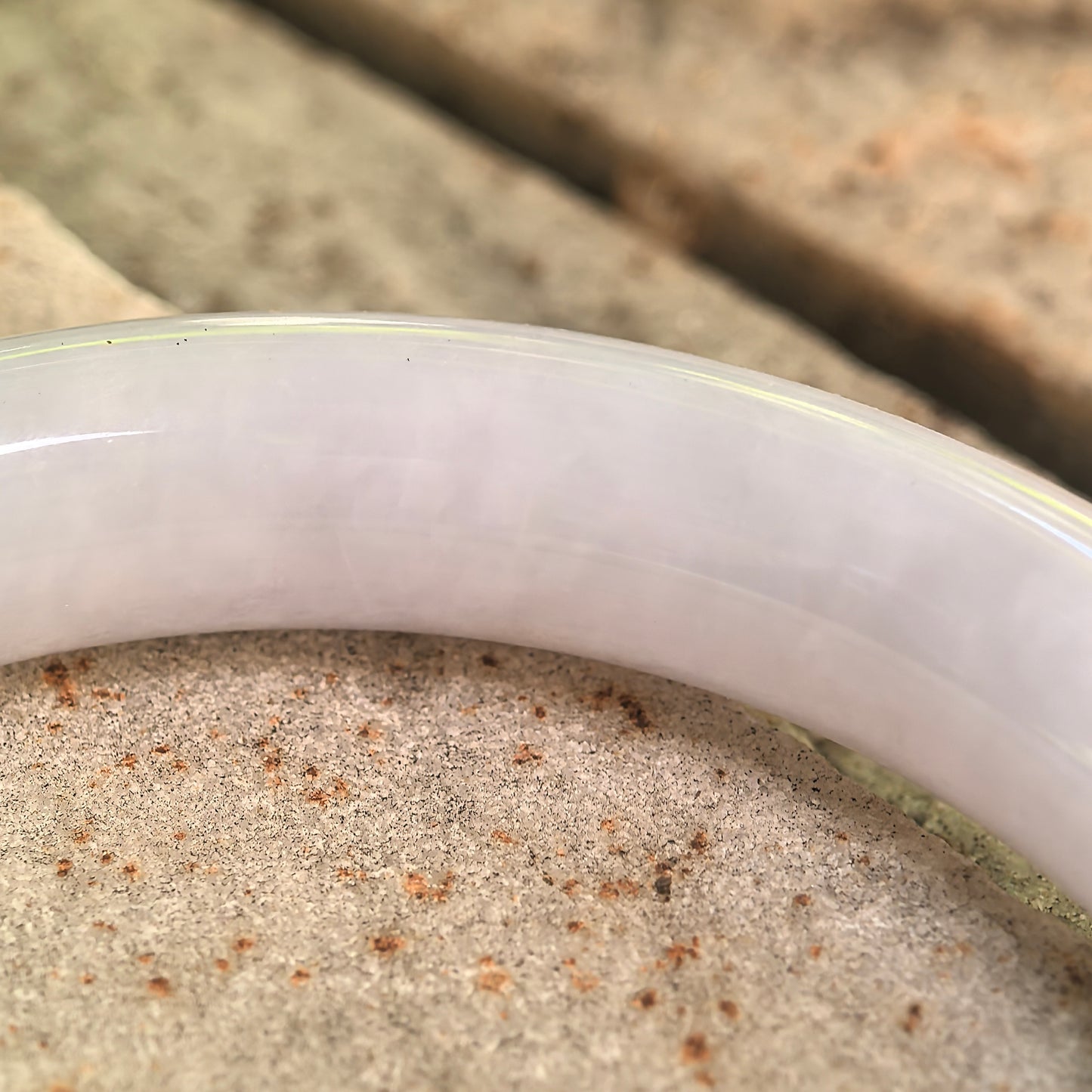 Natural Grade-A Glutinous Pale Lavender & Green Round Jadeite Bangle · Burmese Jade 55mm